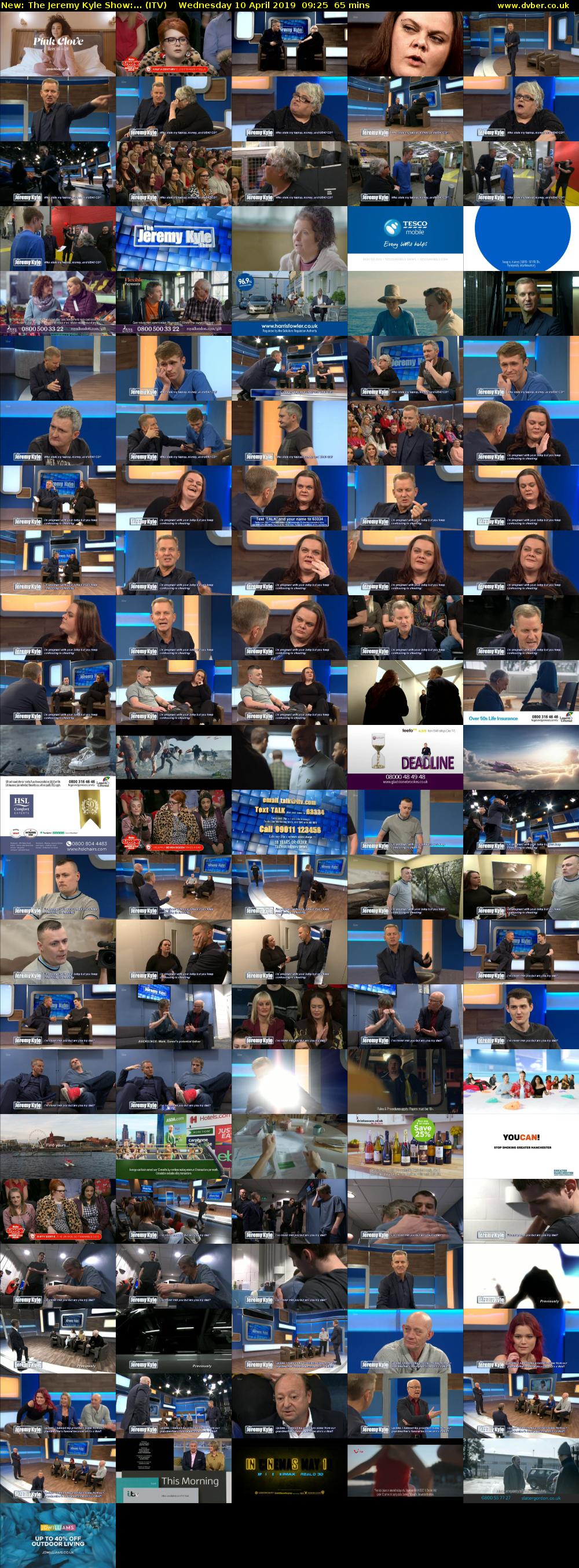 The Jeremy Kyle Show:... (ITV) Wednesday 10 April 2019 09:25 - 10:30