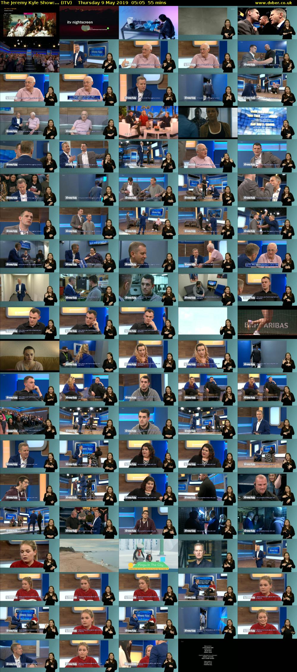 The Jeremy Kyle Show:... (ITV) Thursday 9 May 2019 05:05 - 06:00
