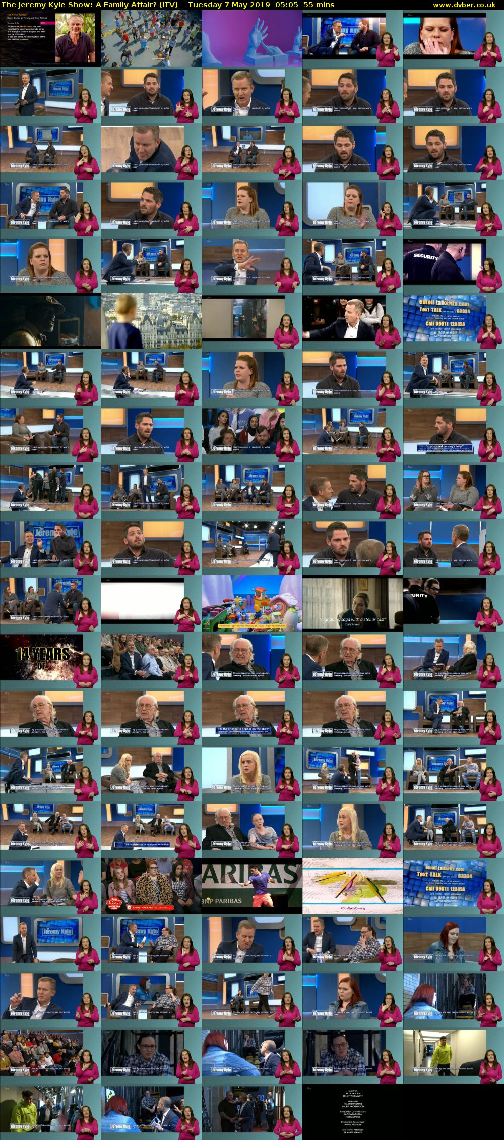 The Jeremy Kyle Show: A Family Affair? (ITV) Tuesday 7 May 2019 05:05 - 06:00