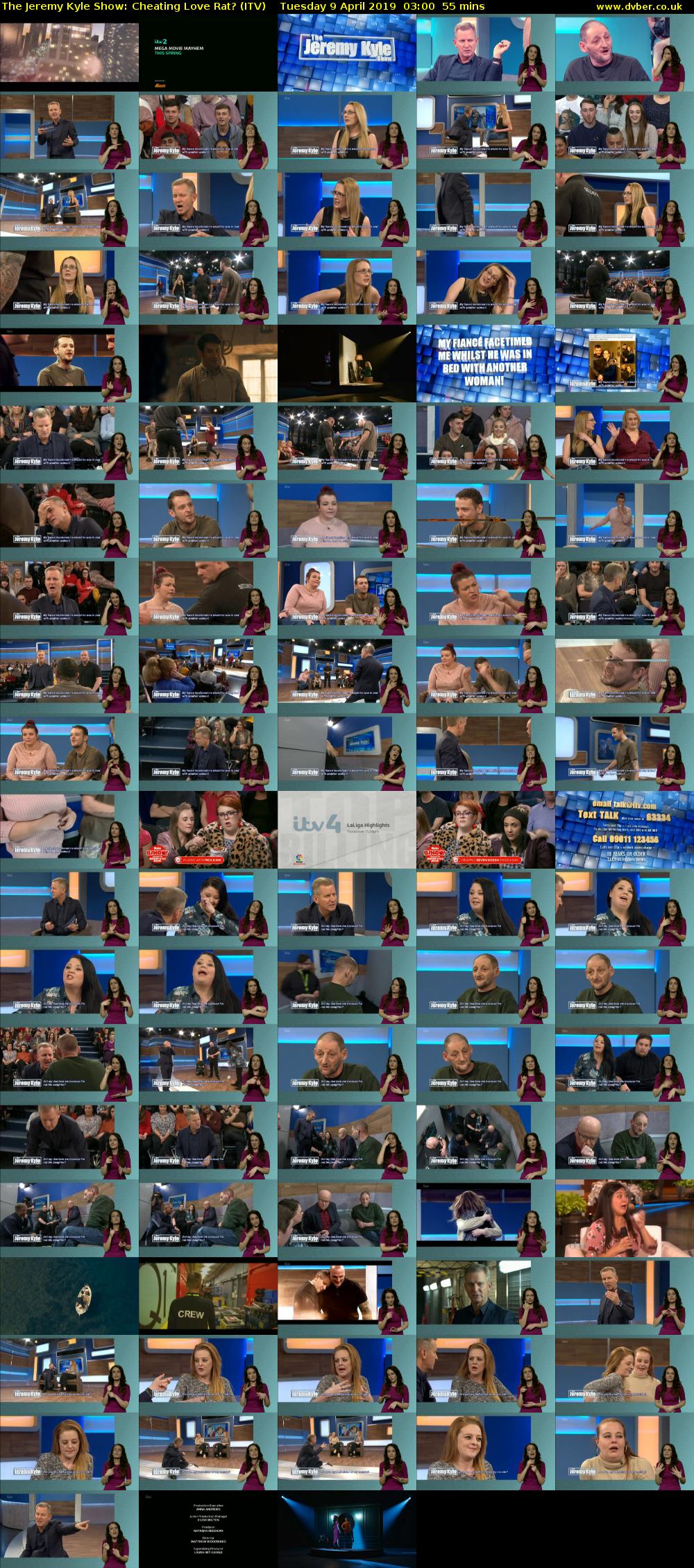 The Jeremy Kyle Show: Cheating Love Rat? (ITV) Tuesday 9 April 2019 03:00 - 03:55