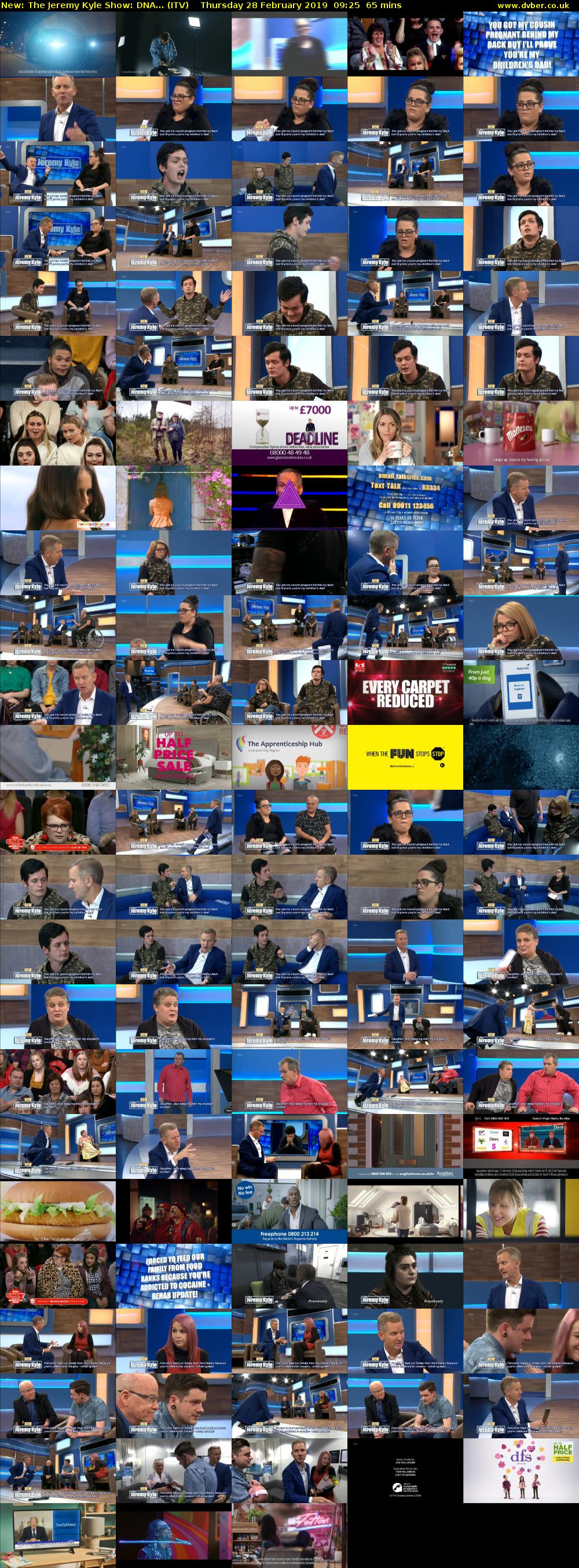 The Jeremy Kyle Show: DNA... (ITV) Thursday 28 February 2019 09:25 - 10:30