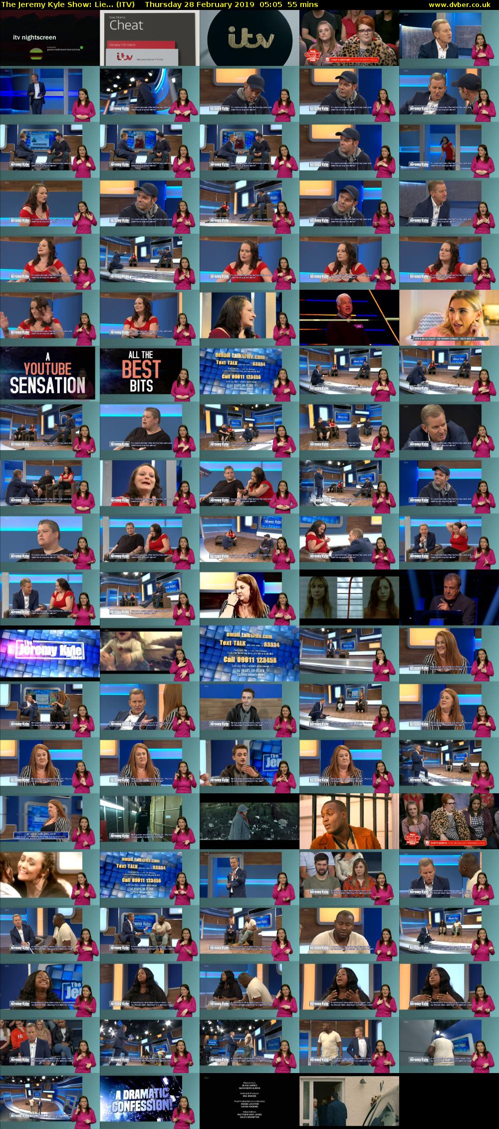 The Jeremy Kyle Show: Lie... (ITV) Thursday 28 February 2019 05:05 - 06:00