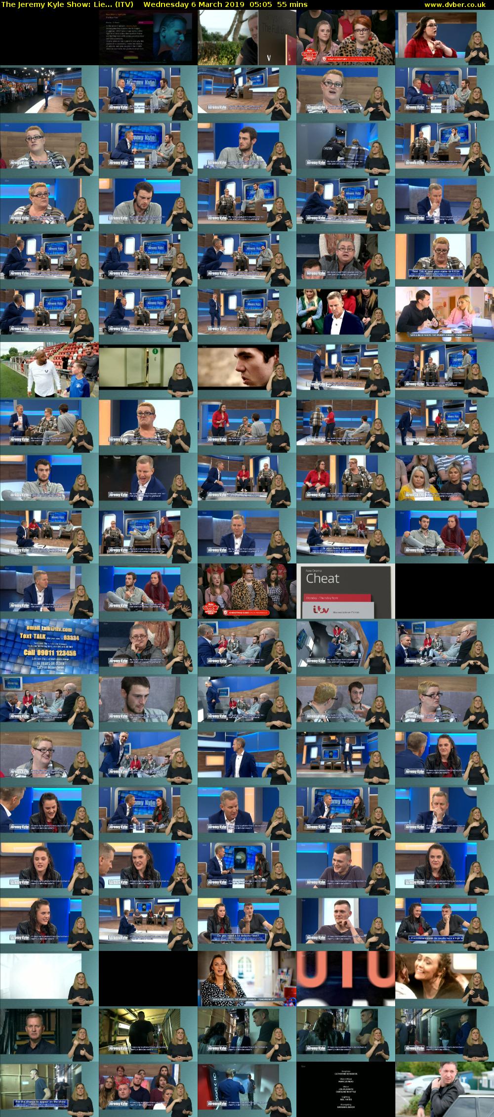 The Jeremy Kyle Show: Lie... (ITV) Wednesday 6 March 2019 05:05 - 06:00