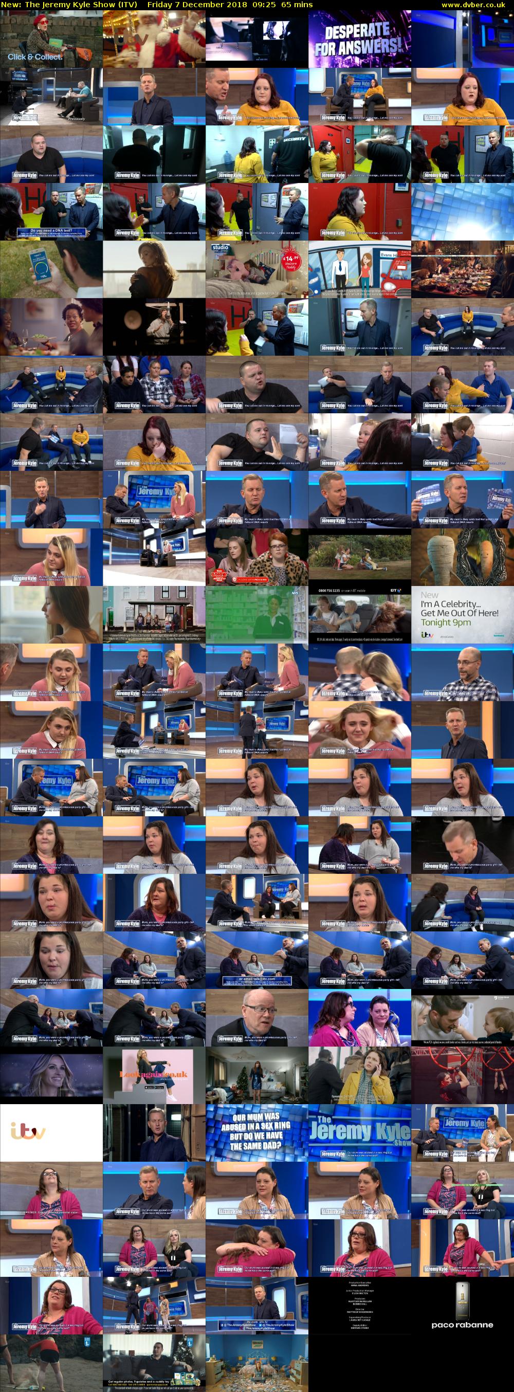 The Jeremy Kyle Show (ITV) Friday 7 December 2018 09:25 - 10:30
