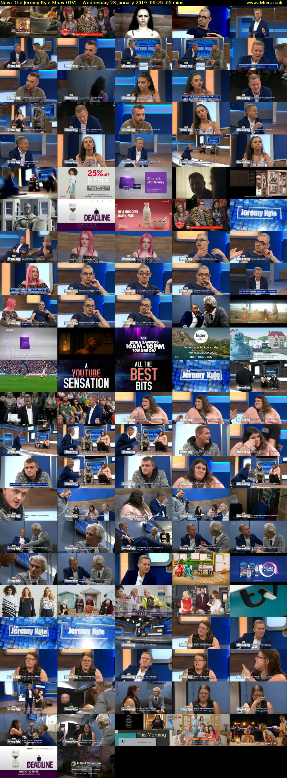 The Jeremy Kyle Show (ITV) Wednesday 23 January 2019 09:25 - 10:30