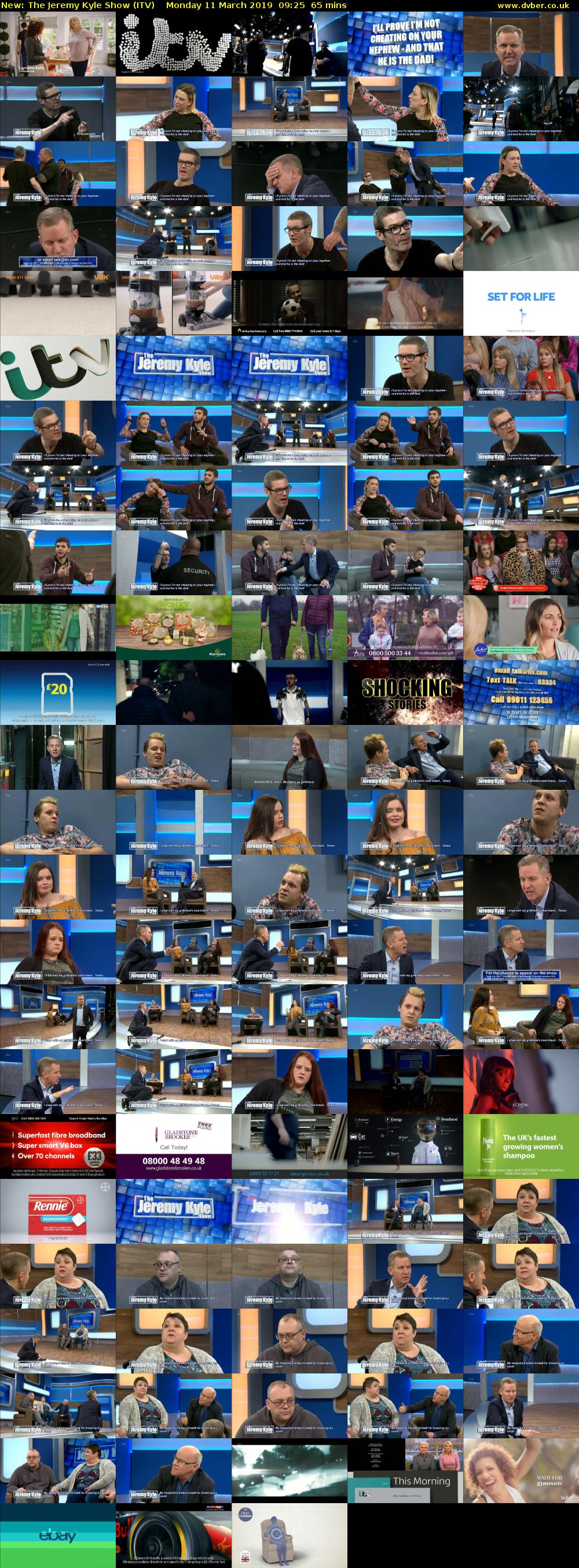 The Jeremy Kyle Show (ITV) Monday 11 March 2019 09:25 - 10:30