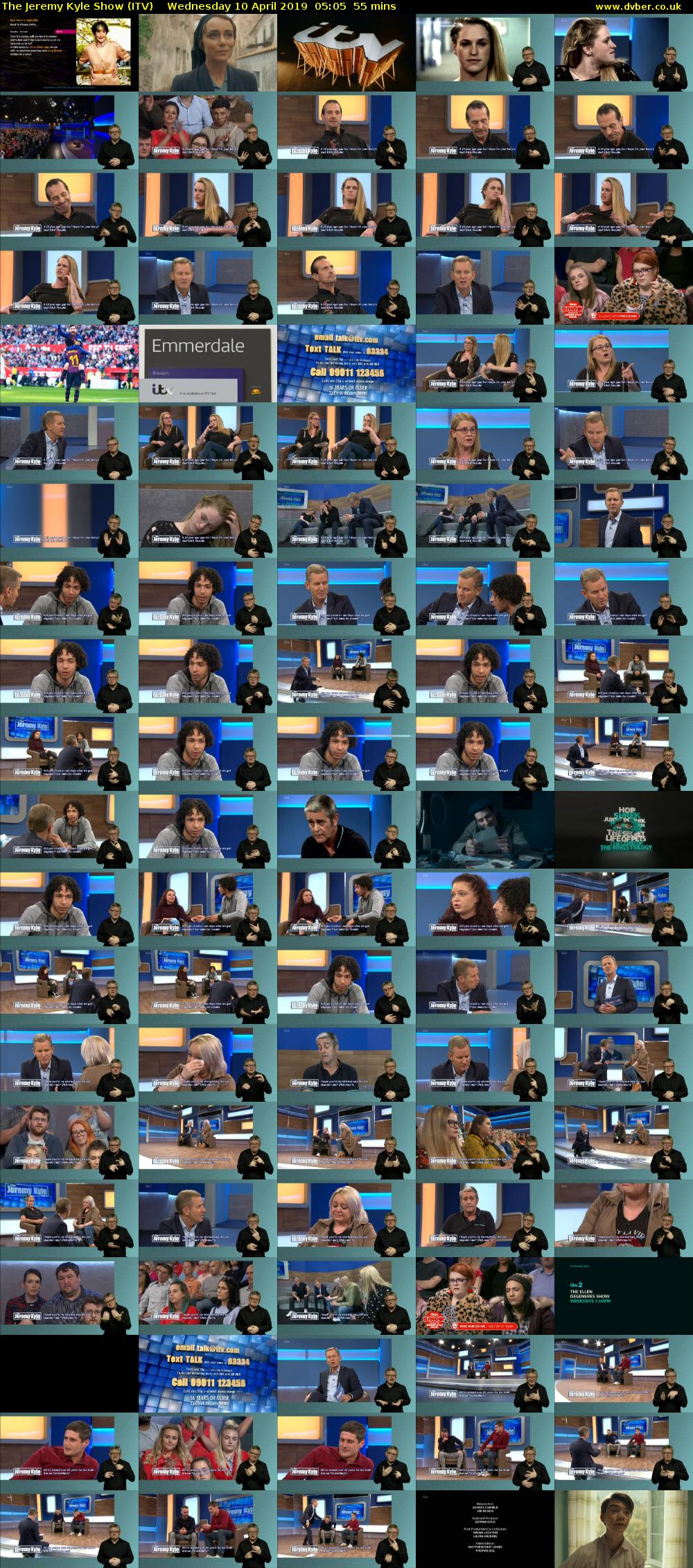 The Jeremy Kyle Show (ITV) Wednesday 10 April 2019 05:05 - 06:00