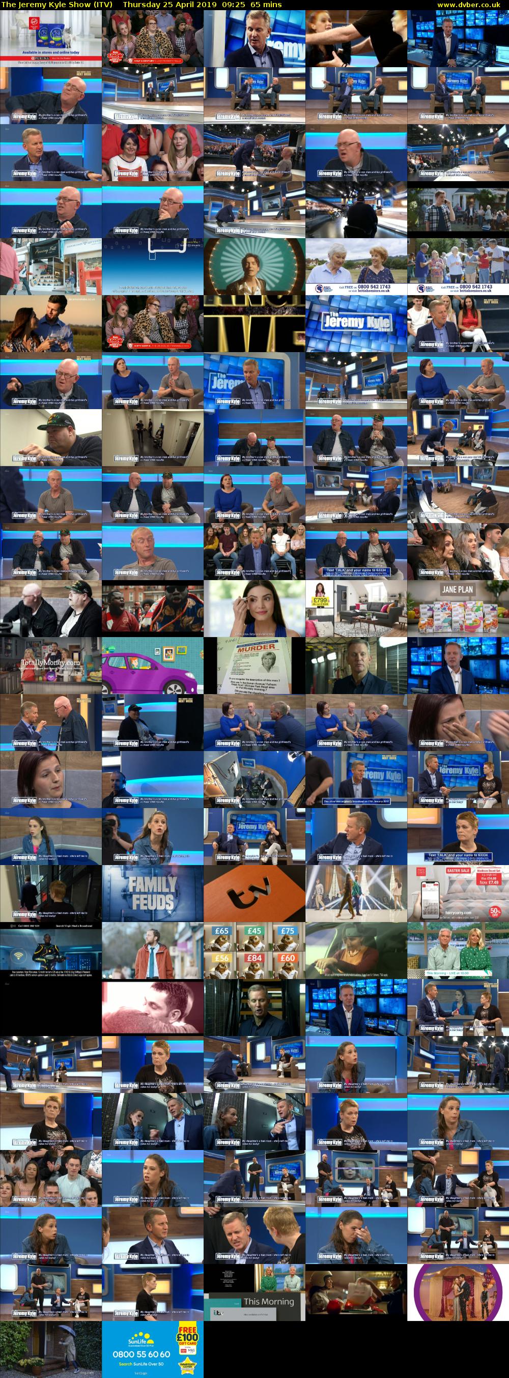 The Jeremy Kyle Show (ITV) Thursday 25 April 2019 09:25 - 10:30