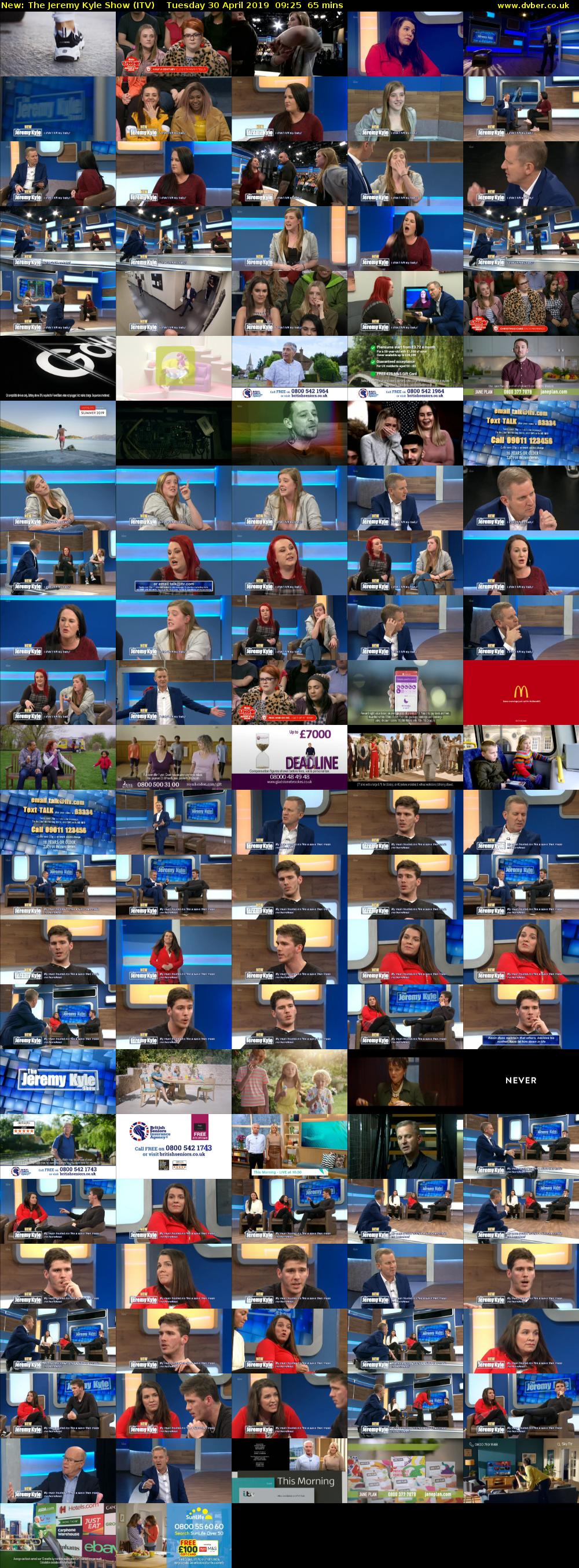 The Jeremy Kyle Show (ITV) Tuesday 30 April 2019 09:25 - 10:30