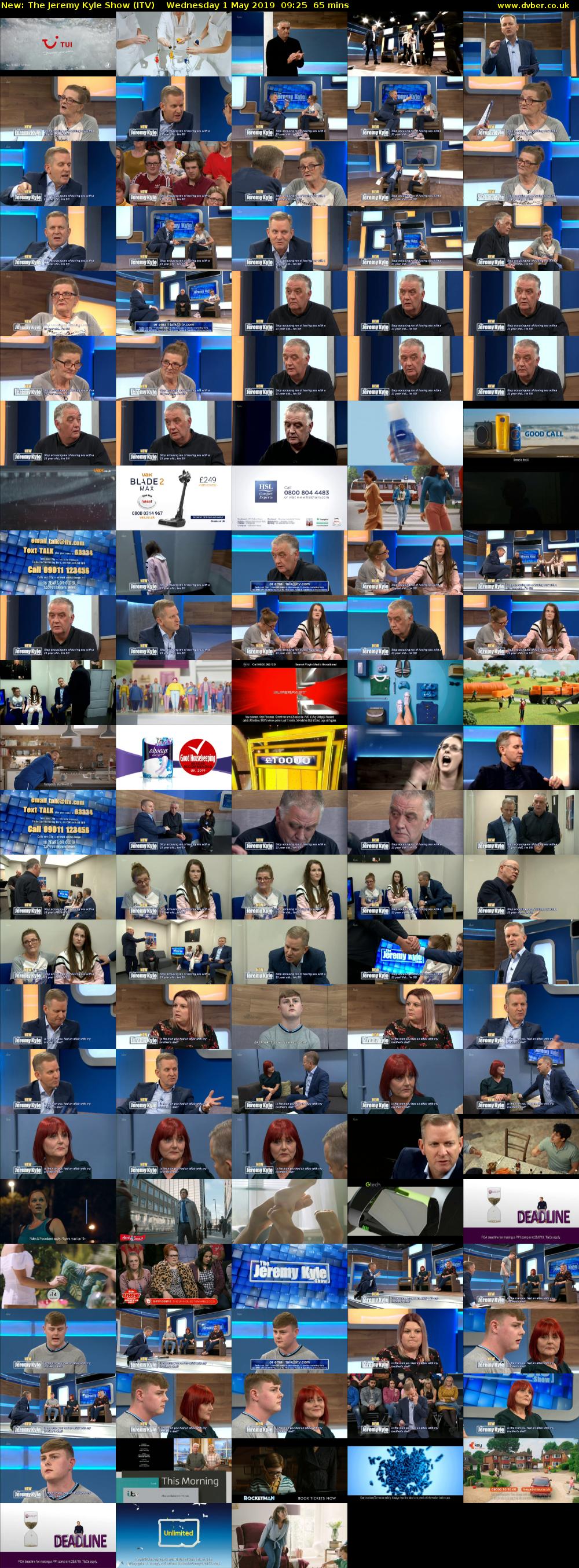 The Jeremy Kyle Show (ITV) Wednesday 1 May 2019 09:25 - 10:30