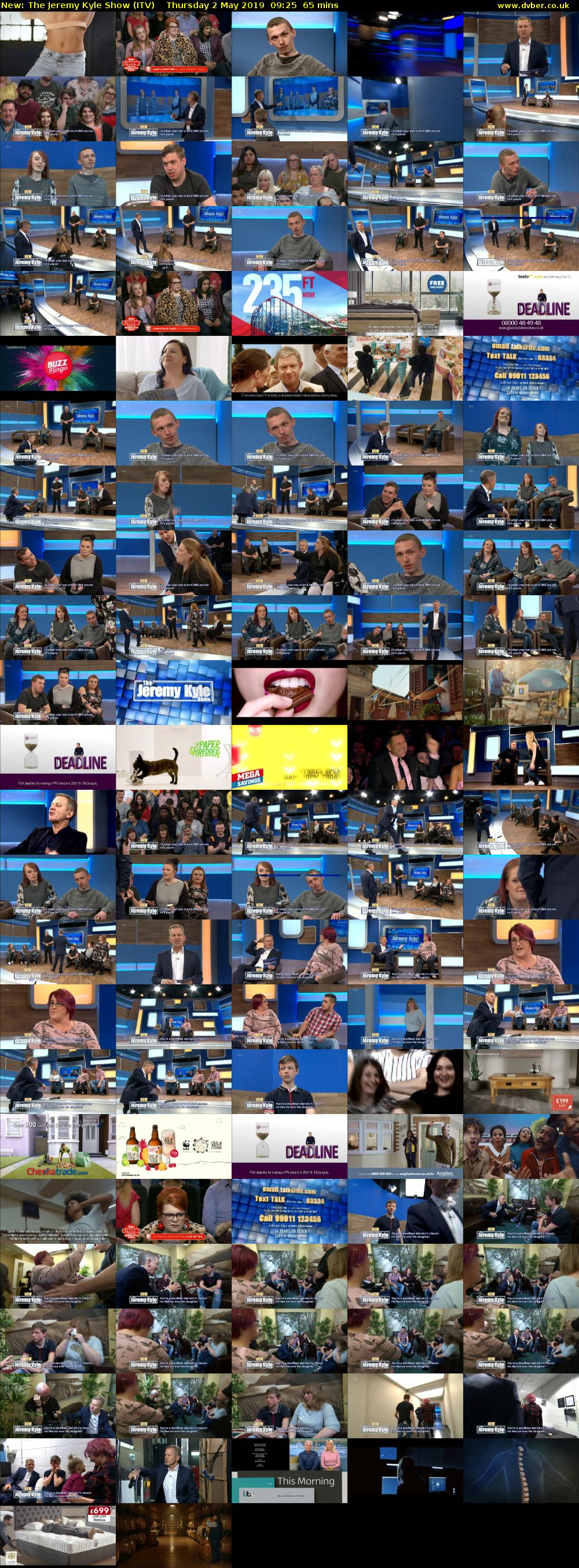 The Jeremy Kyle Show (ITV) Thursday 2 May 2019 09:25 - 10:30