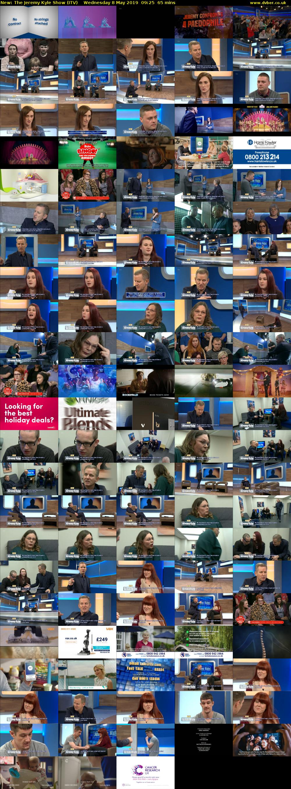 The Jeremy Kyle Show (ITV) Wednesday 8 May 2019 09:25 - 10:30