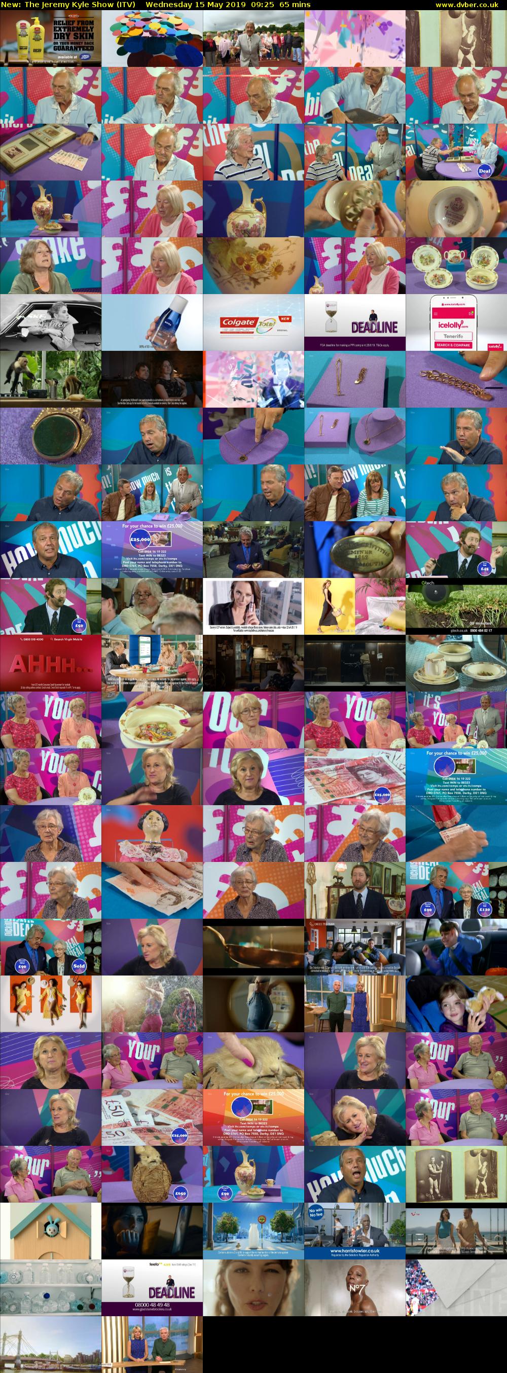The Jeremy Kyle Show (ITV) Wednesday 15 May 2019 09:25 - 10:30