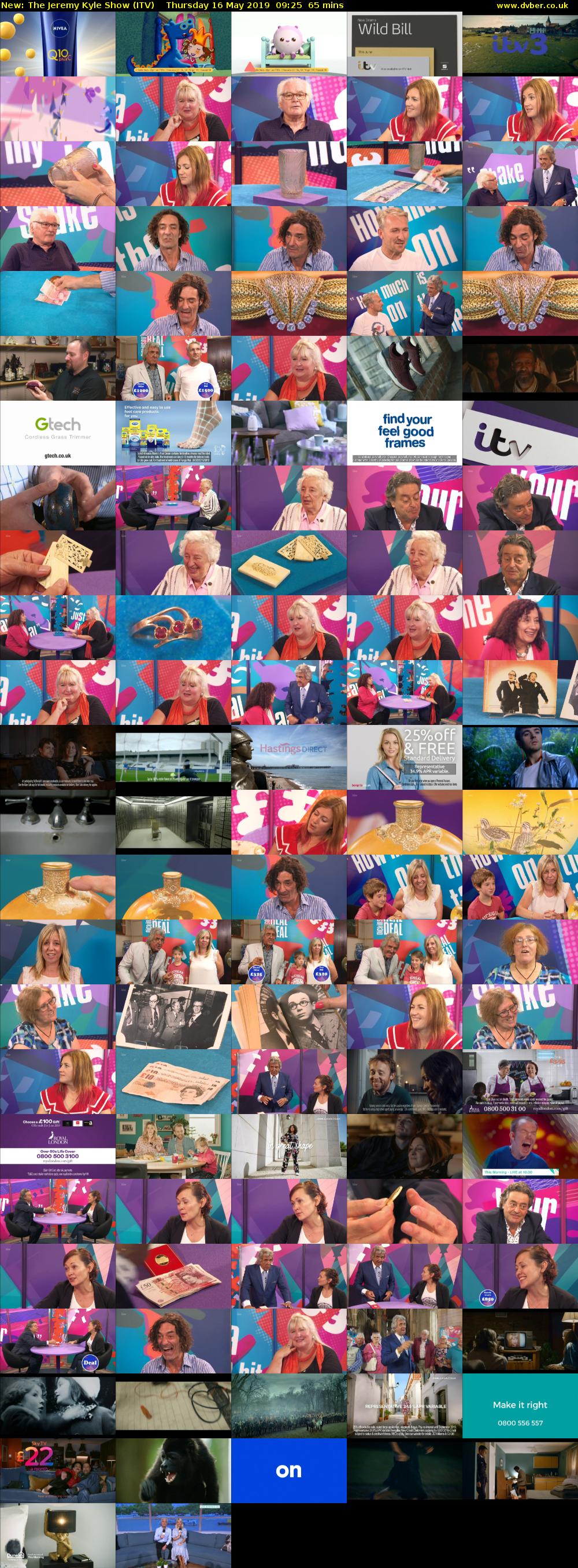 The Jeremy Kyle Show (ITV) Thursday 16 May 2019 09:25 - 10:30