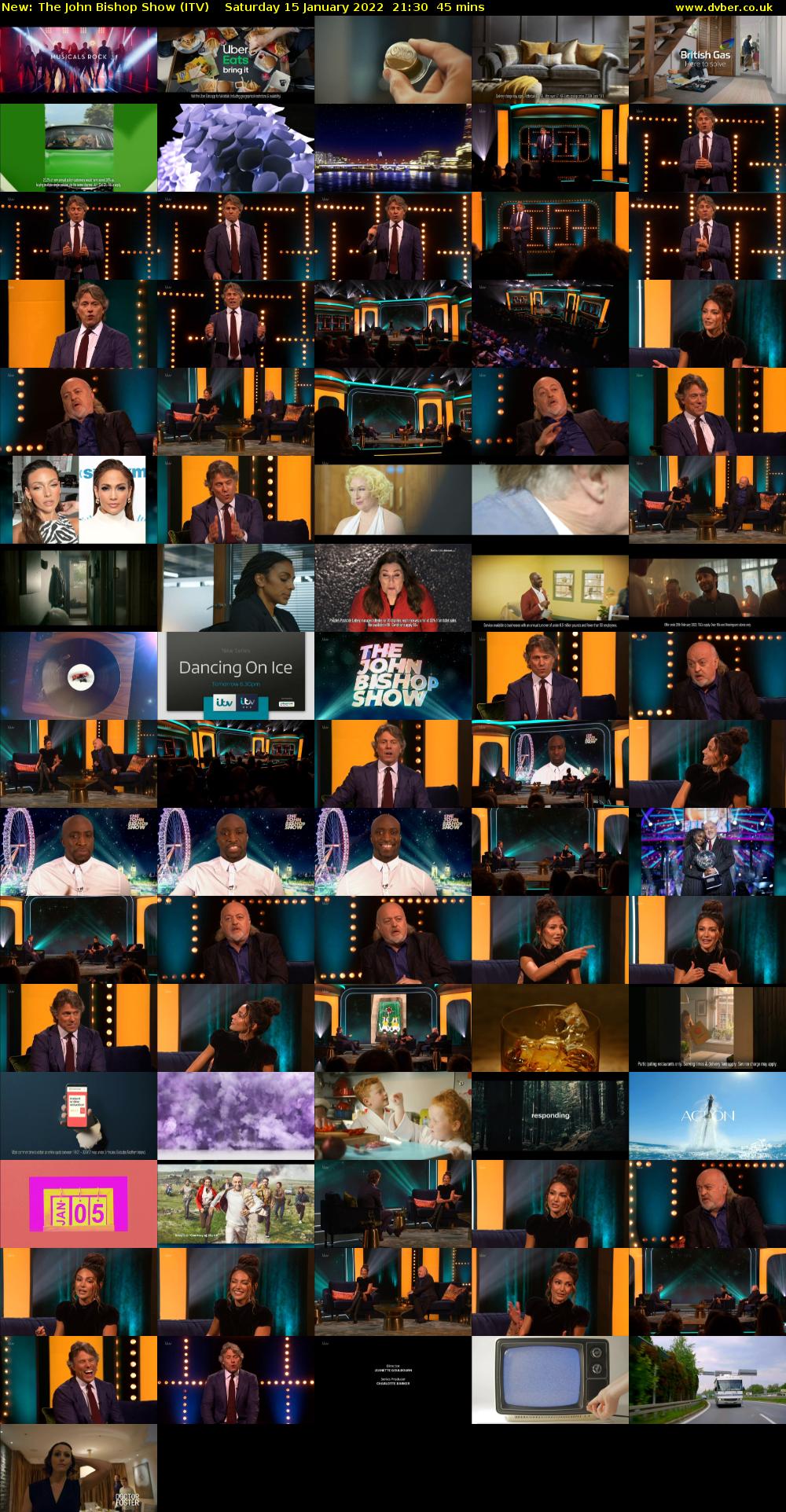 The John Bishop Show (ITV) Saturday 15 January 2022 21:30 - 22:15