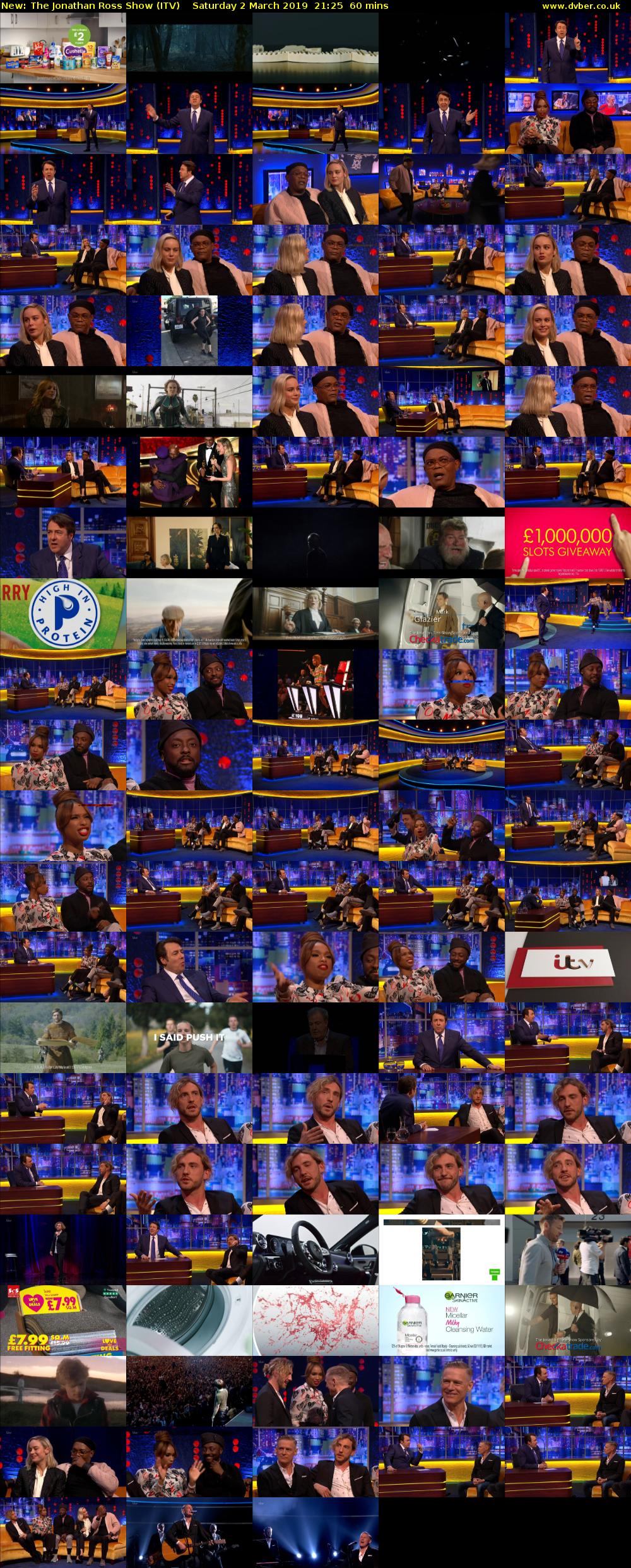 The Jonathan Ross Show (ITV) Saturday 2 March 2019 21:25 - 22:25