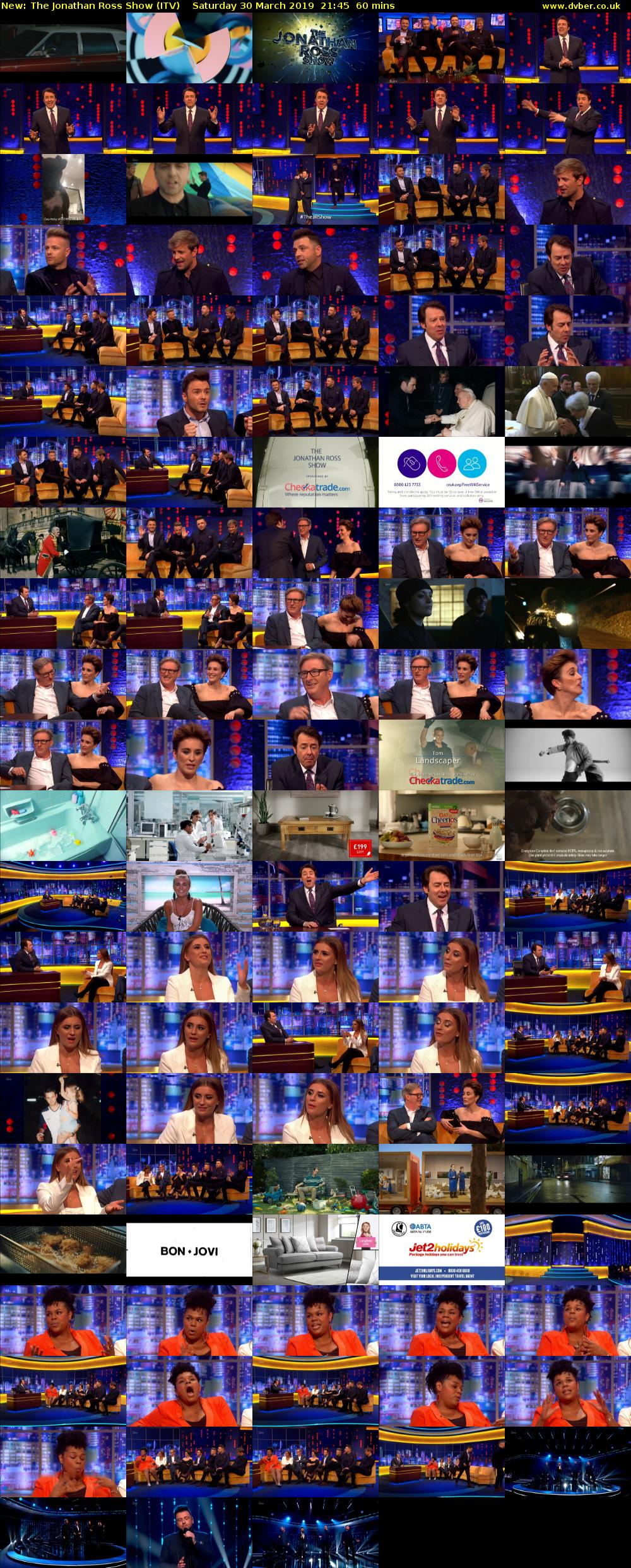 The Jonathan Ross Show (ITV) Saturday 30 March 2019 21:45 - 22:45