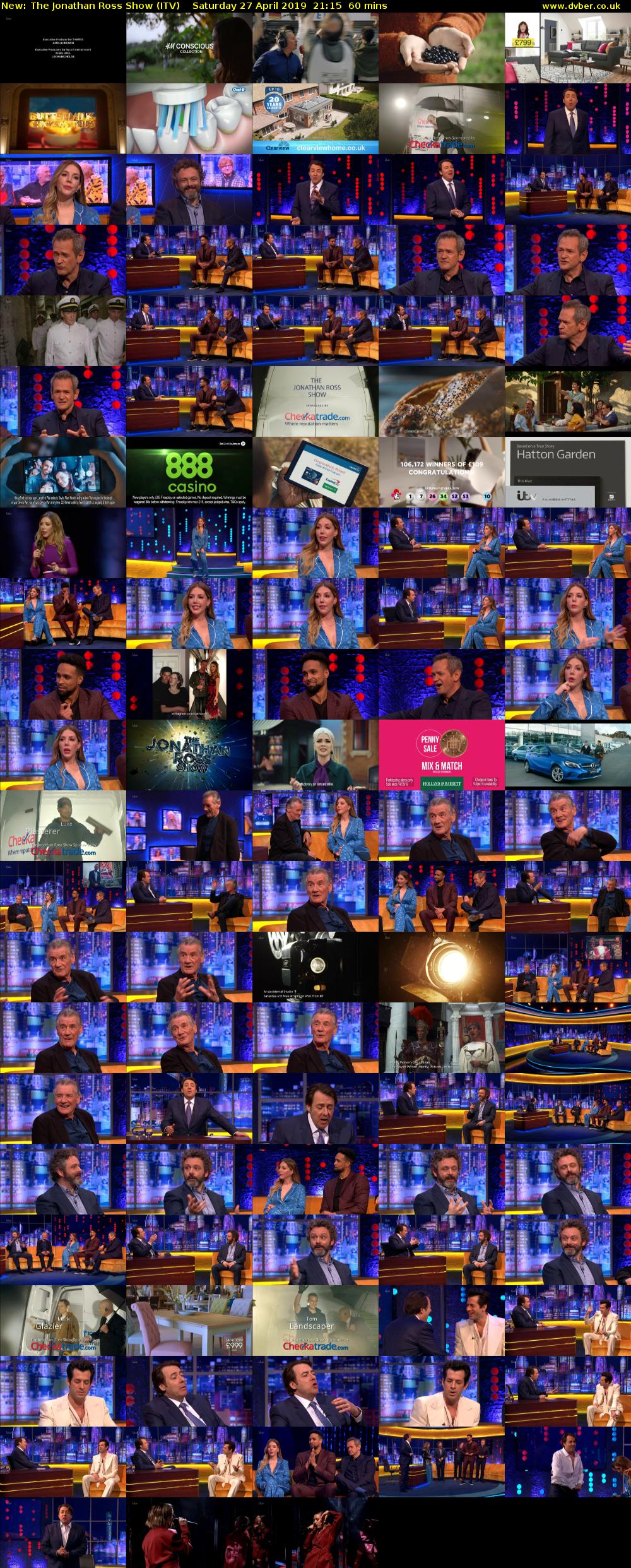 The Jonathan Ross Show (ITV) Saturday 27 April 2019 21:15 - 22:15