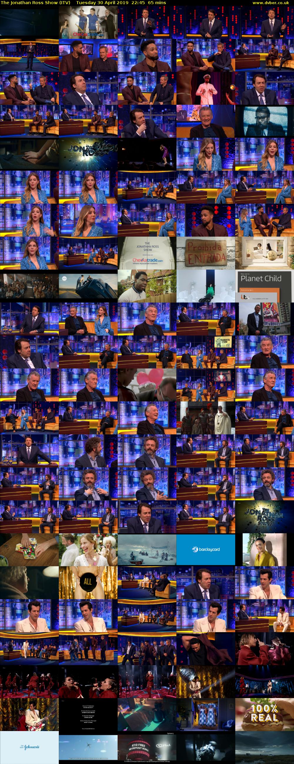 The Jonathan Ross Show (ITV) Tuesday 30 April 2019 22:45 - 23:50