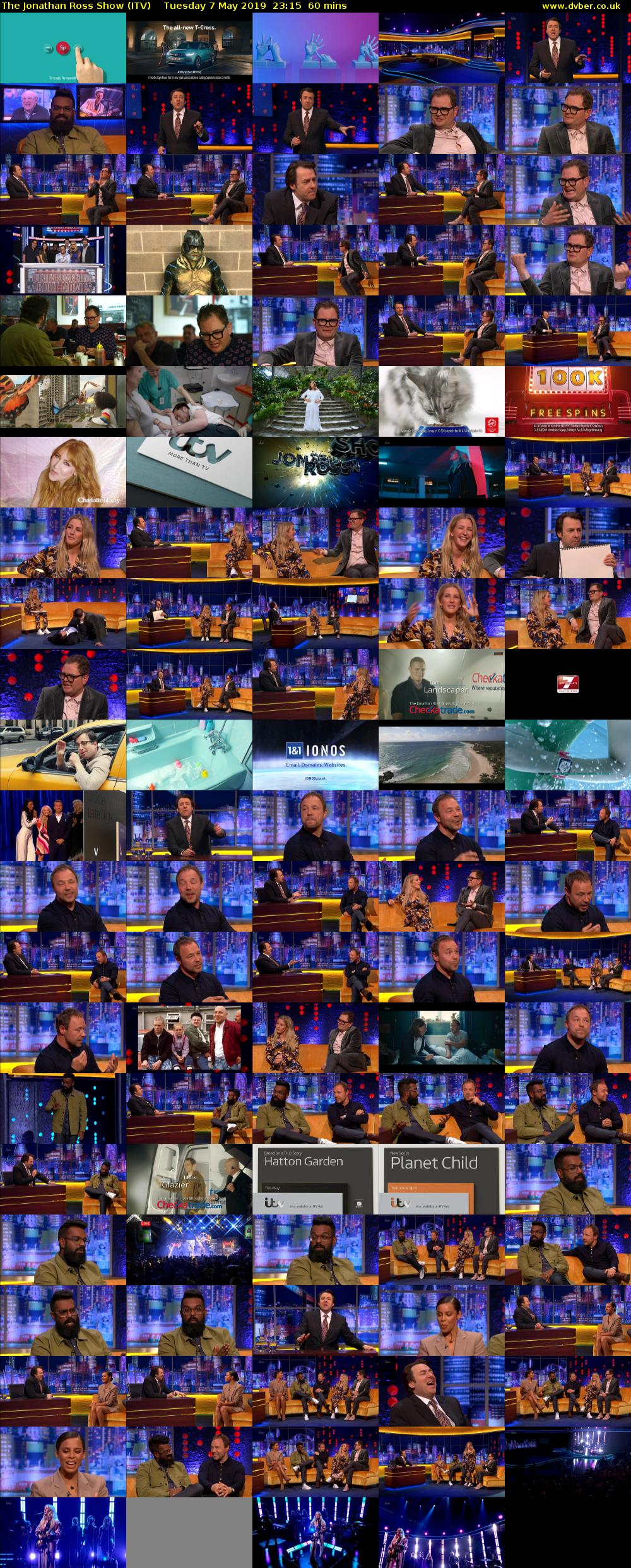 The Jonathan Ross Show (ITV) Tuesday 7 May 2019 23:15 - 00:15