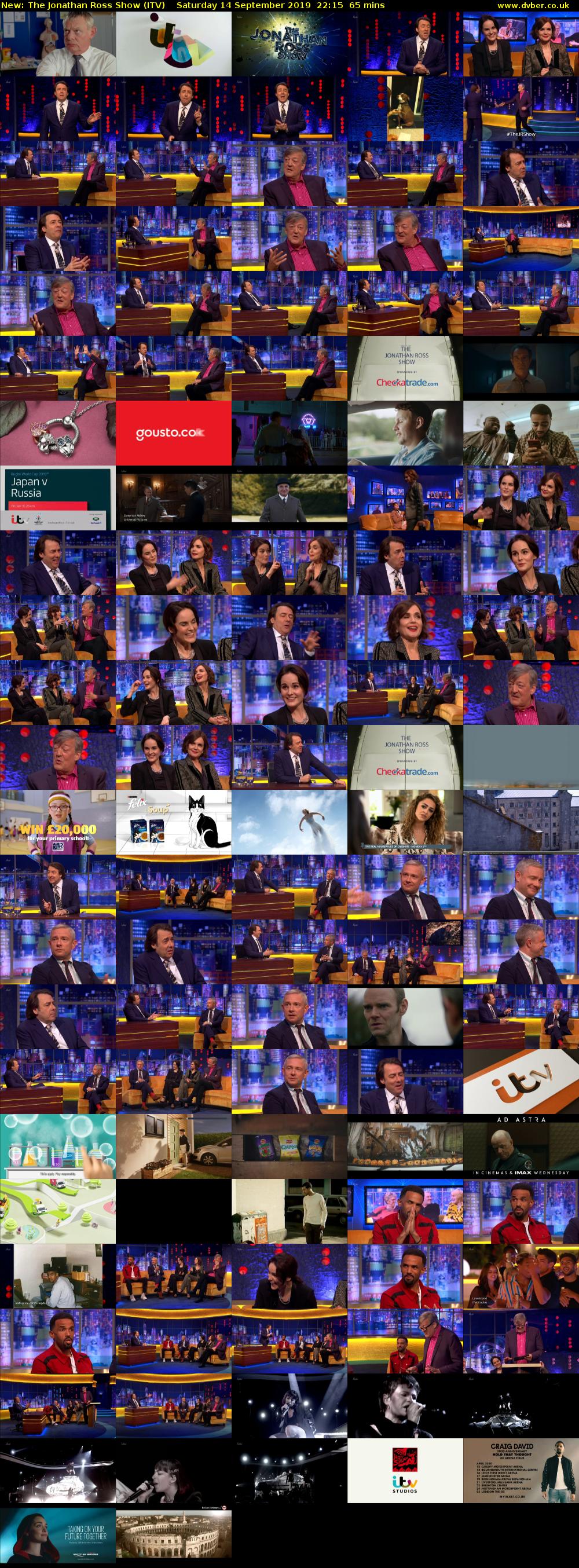 The Jonathan Ross Show (ITV) Saturday 14 September 2019 22:15 - 23:20