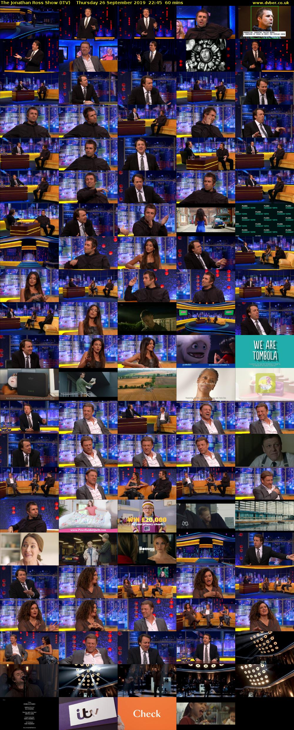 The Jonathan Ross Show (ITV) Thursday 26 September 2019 22:45 - 23:45