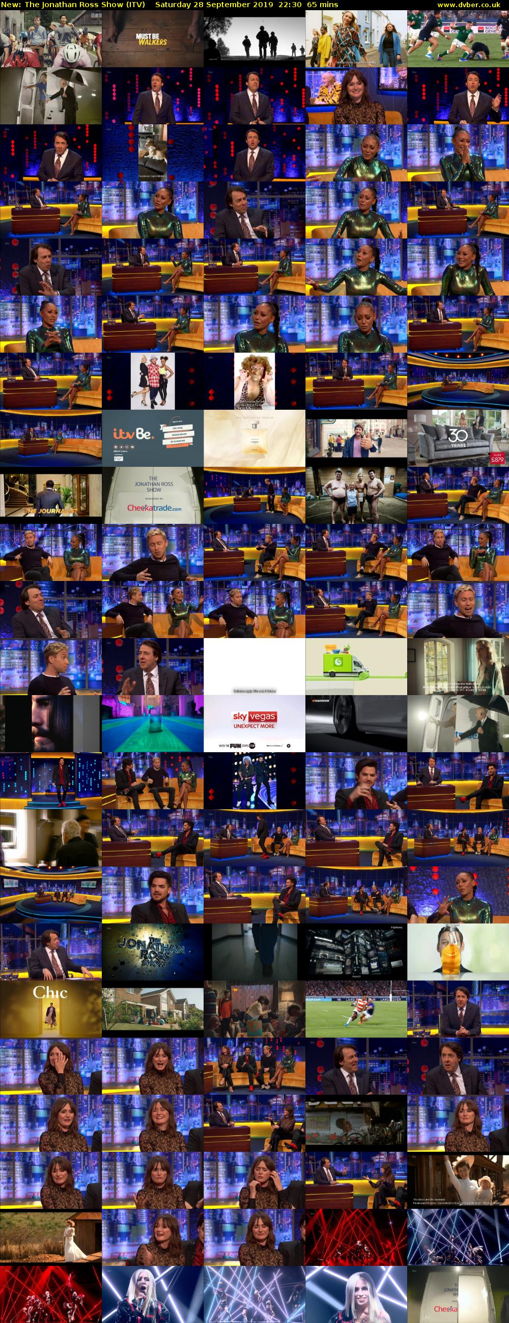 The Jonathan Ross Show (ITV) Saturday 28 September 2019 22:30 - 23:35