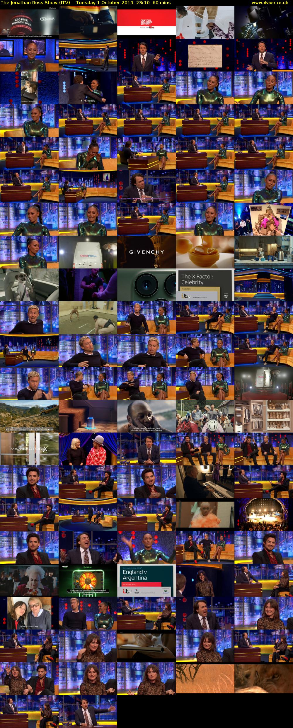 The Jonathan Ross Show (ITV) Tuesday 1 October 2019 23:10 - 00:10
