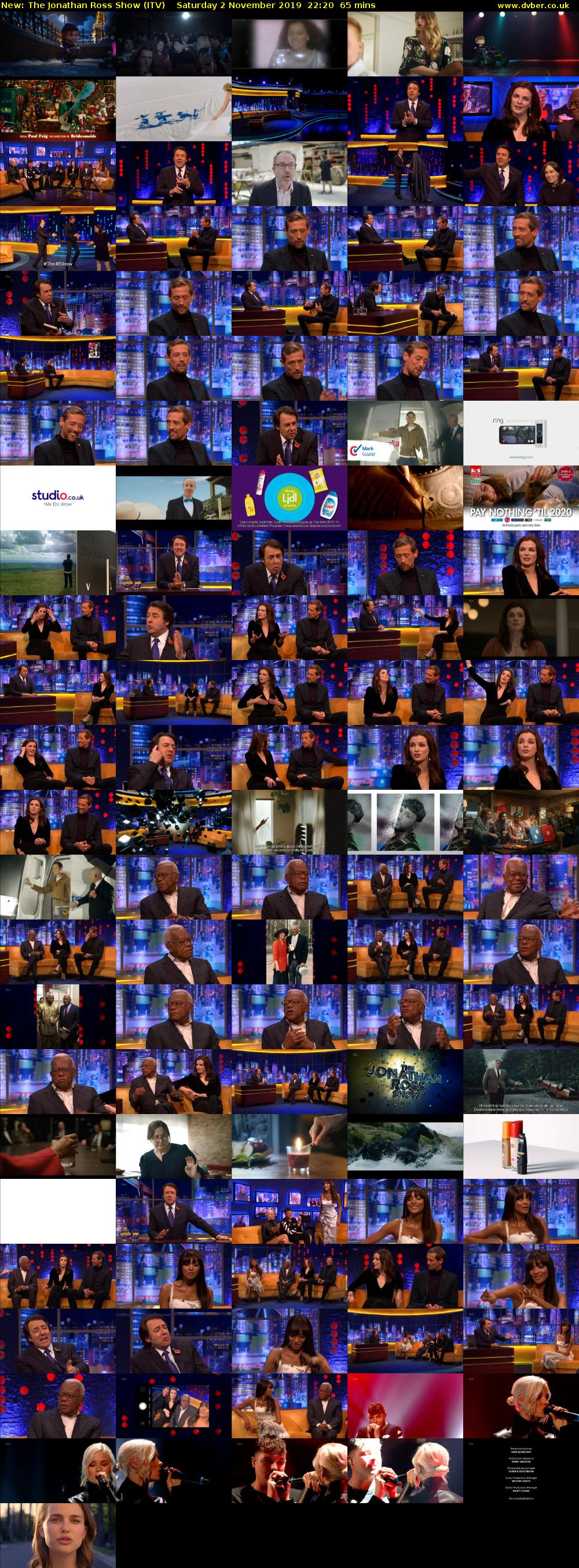 The Jonathan Ross Show (ITV) Saturday 2 November 2019 22:20 - 23:25