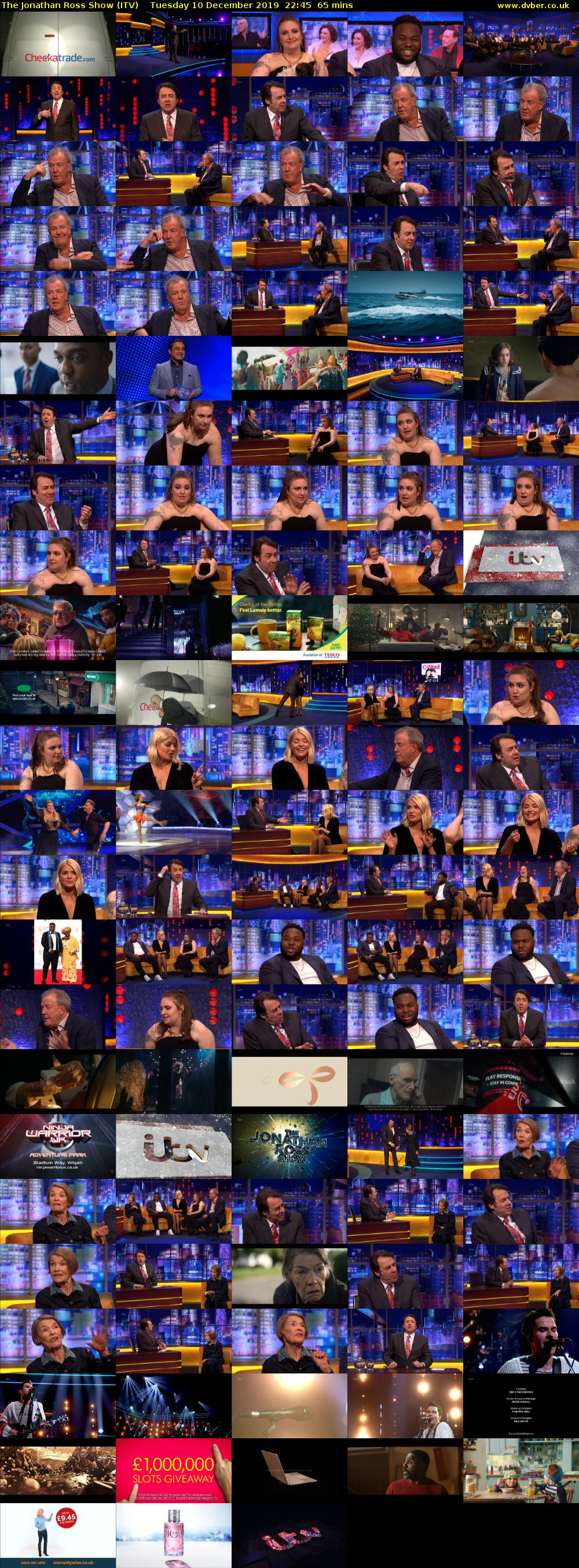 The Jonathan Ross Show (ITV) Tuesday 10 December 2019 22:45 - 23:50