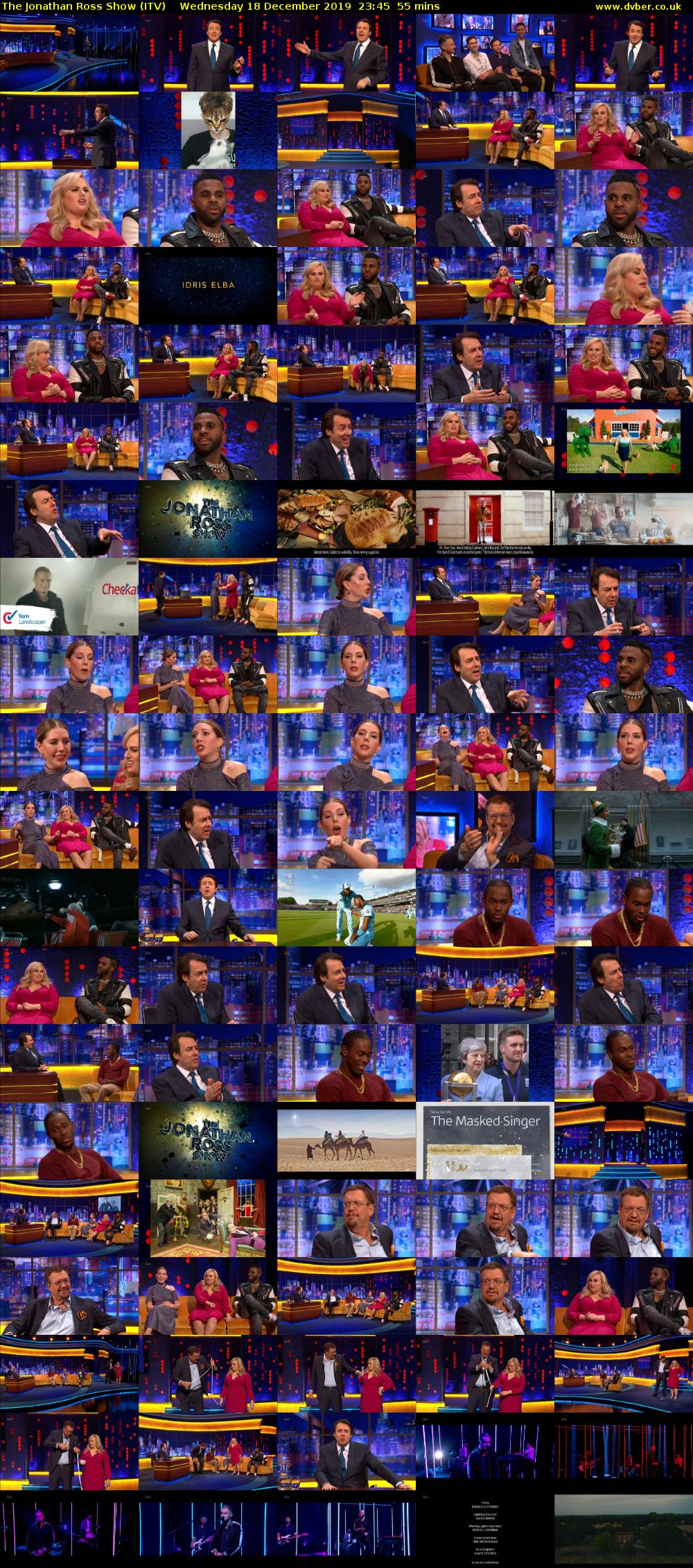 The Jonathan Ross Show (ITV) Wednesday 18 December 2019 23:45 - 00:40