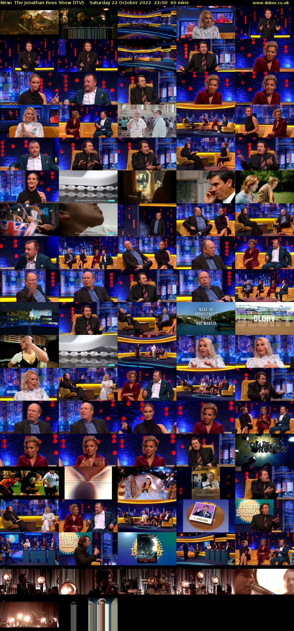 The Jonathan Ross Show (ITV) Saturday 22 October 2022 22:00 - 23:00