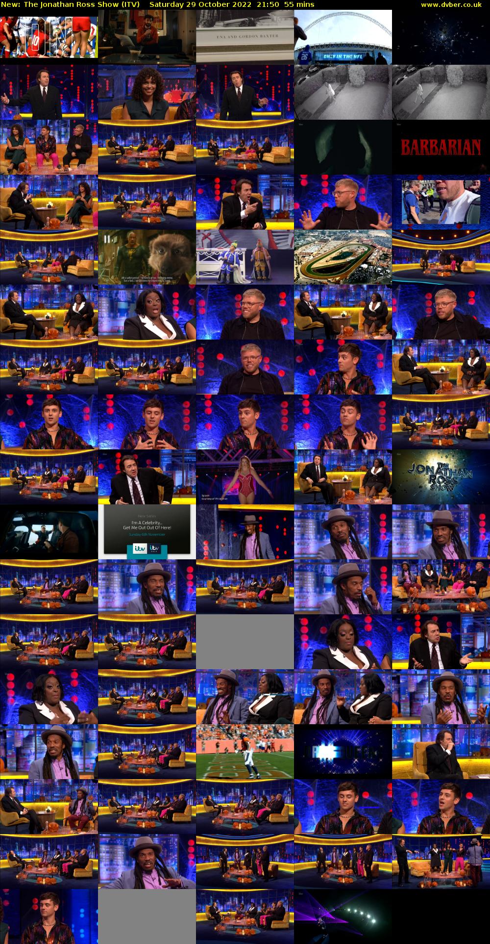 The Jonathan Ross Show (ITV) Saturday 29 October 2022 21:50 - 22:45