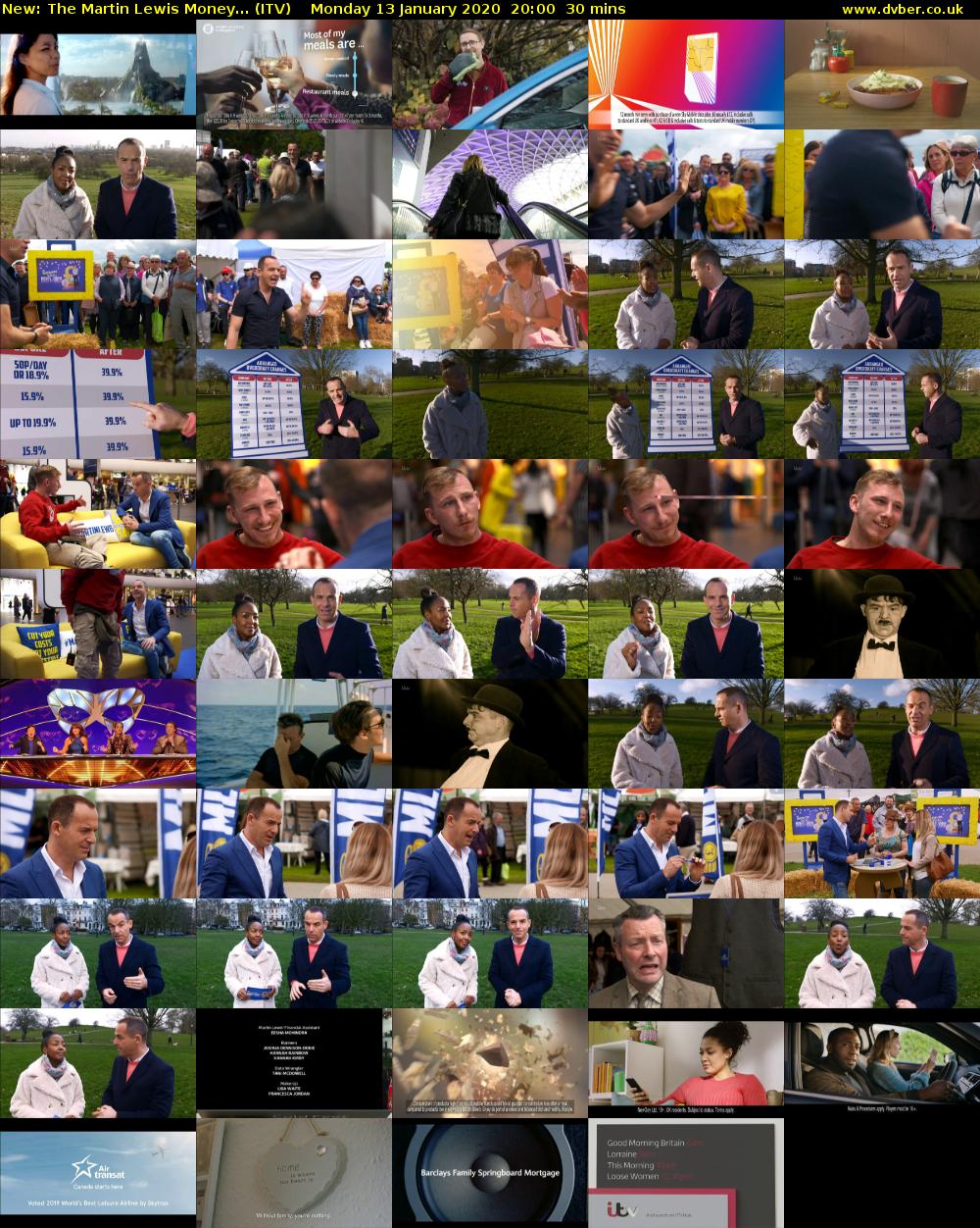 The Martin Lewis Money... (ITV) Monday 13 January 2020 20:00 - 20:30