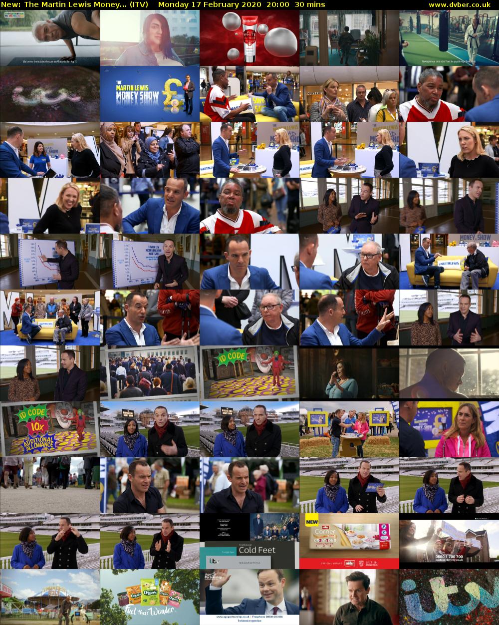 The Martin Lewis Money... (ITV) Monday 17 February 2020 20:00 - 20:30