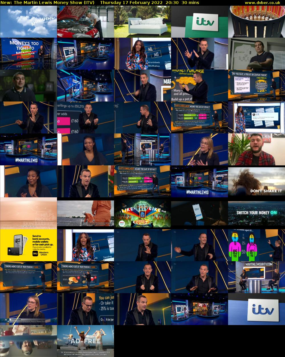 The Martin Lewis Money Show (ITV) Thursday 17 February 2022 20:30 - 21:00