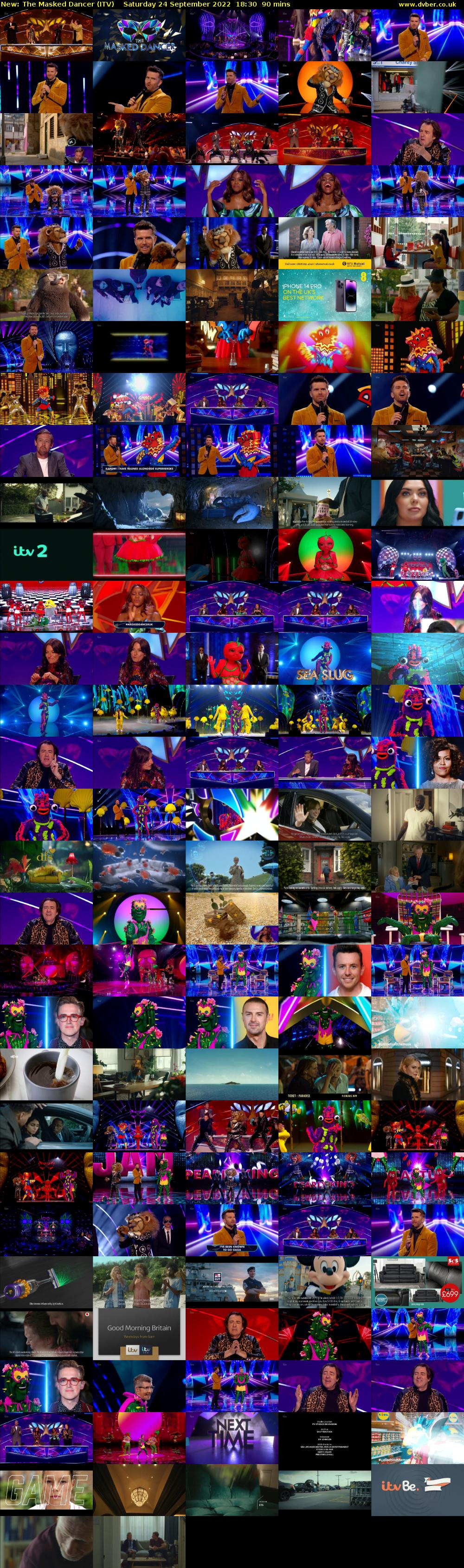 The Masked Dancer (ITV) Saturday 24 September 2022 18:30 - 20:00