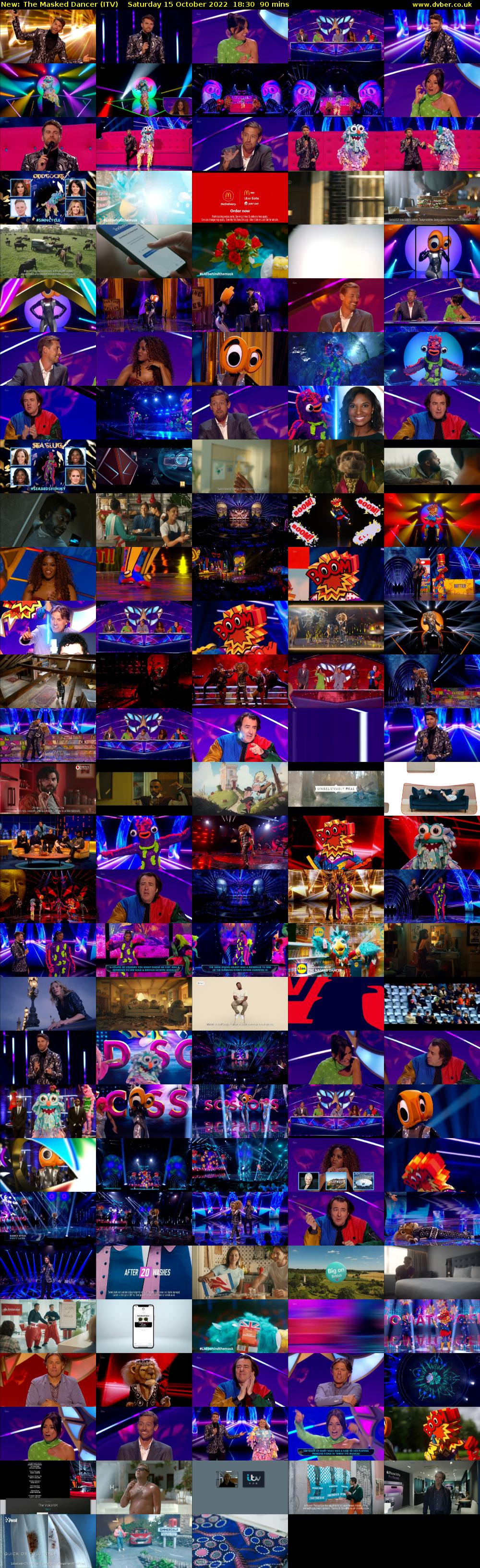 The Masked Dancer (ITV) Saturday 15 October 2022 18:30 - 20:00