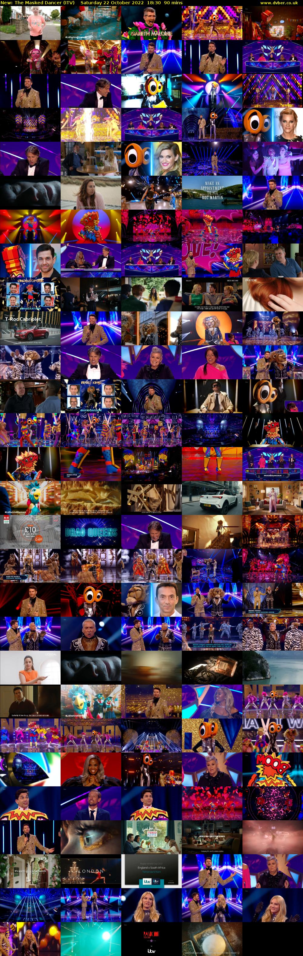 The Masked Dancer (ITV) Saturday 22 October 2022 18:30 - 20:00