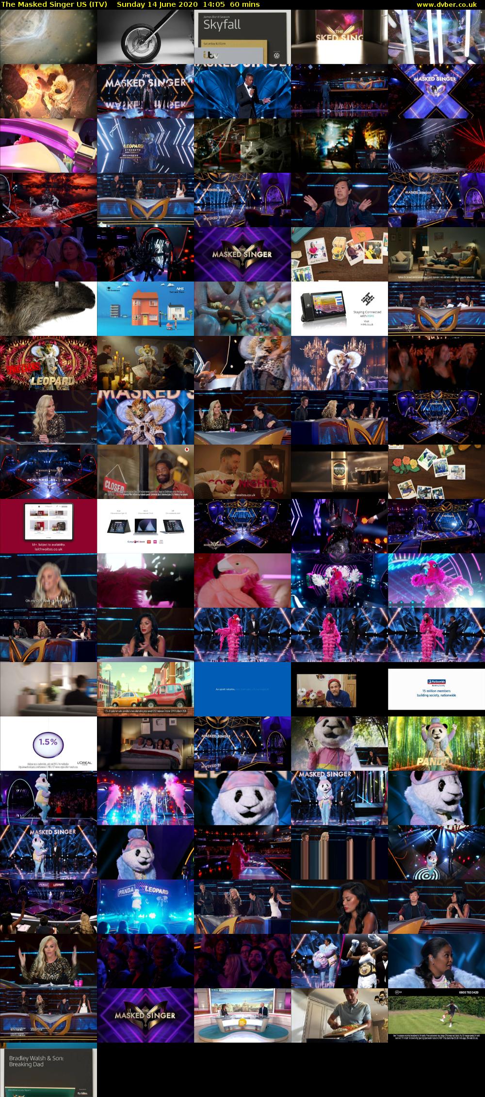 The Masked Singer US (ITV) Sunday 14 June 2020 14:05 - 15:05