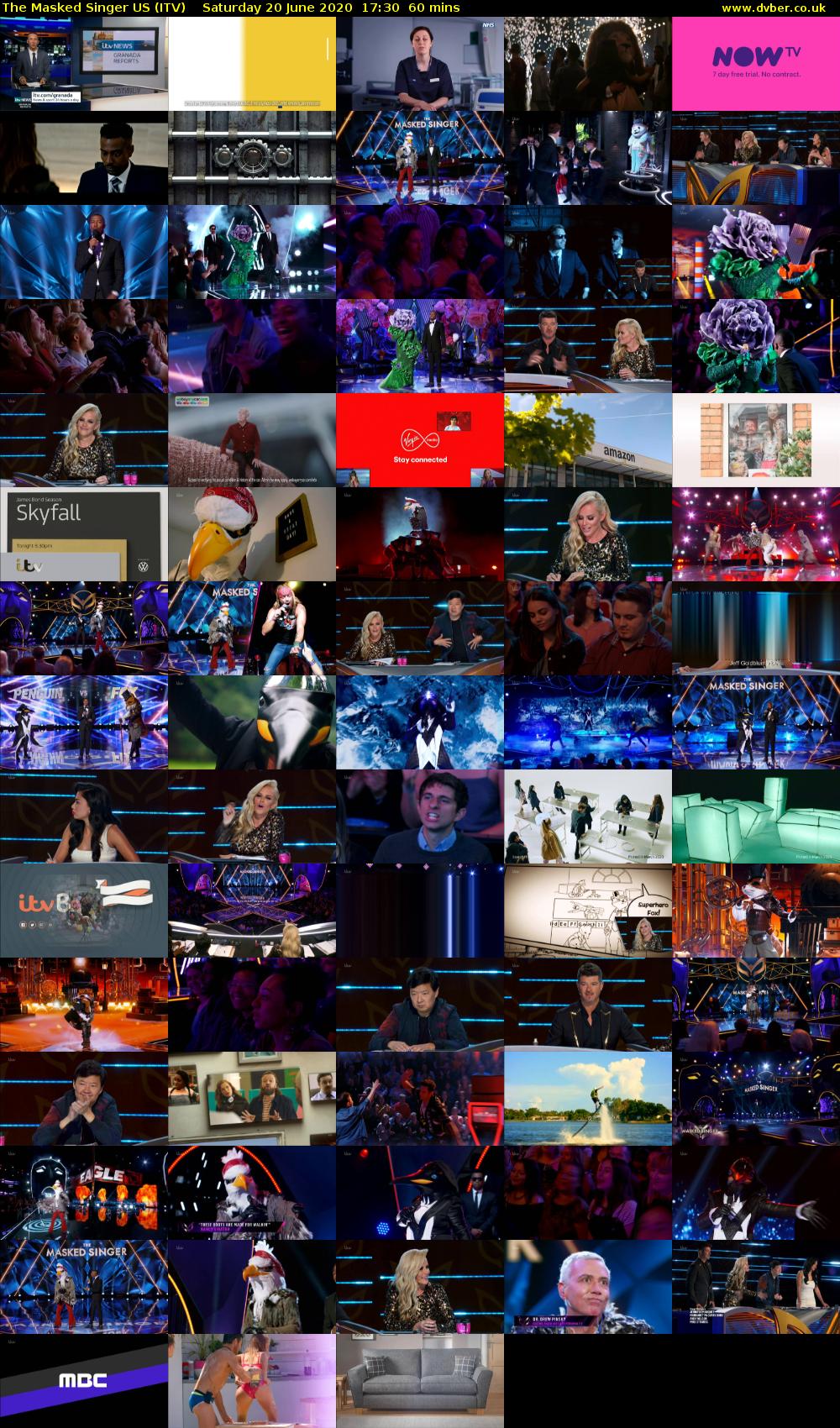 The Masked Singer US (ITV) Saturday 20 June 2020 17:30 - 18:30