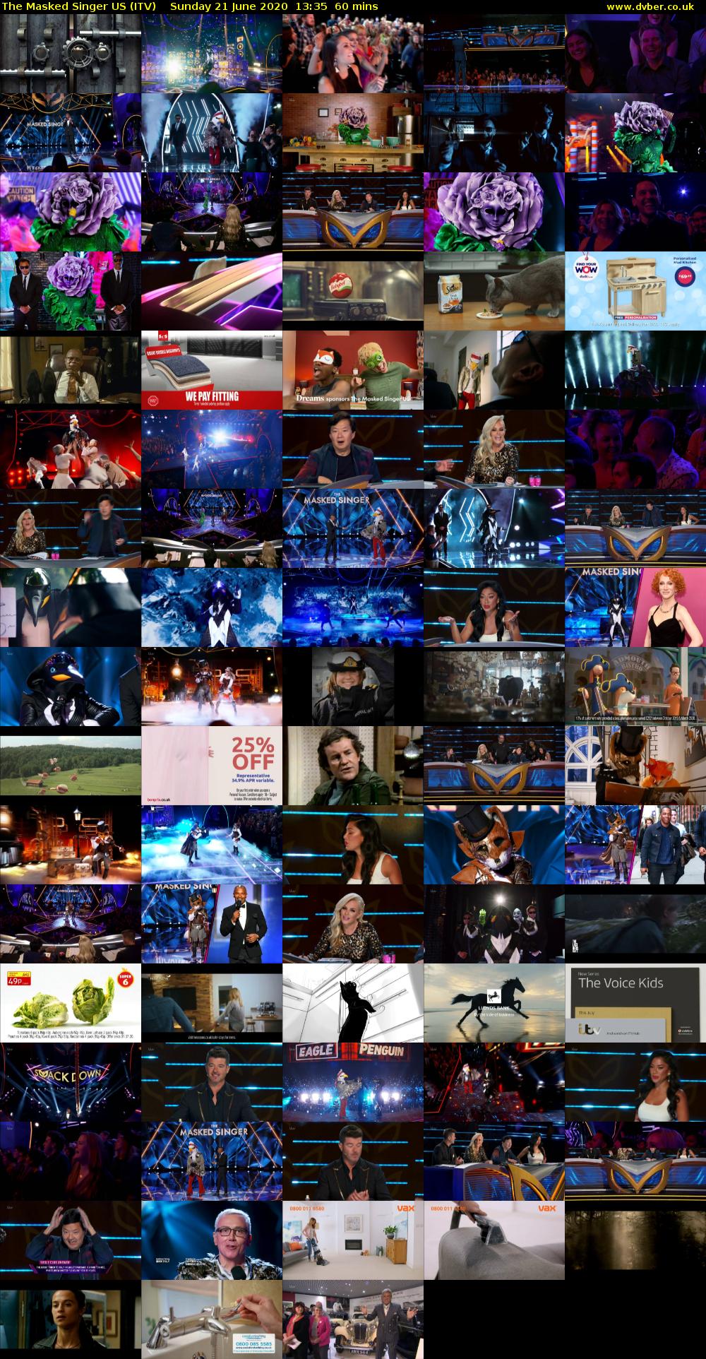 The Masked Singer US (ITV) Sunday 21 June 2020 13:35 - 14:35