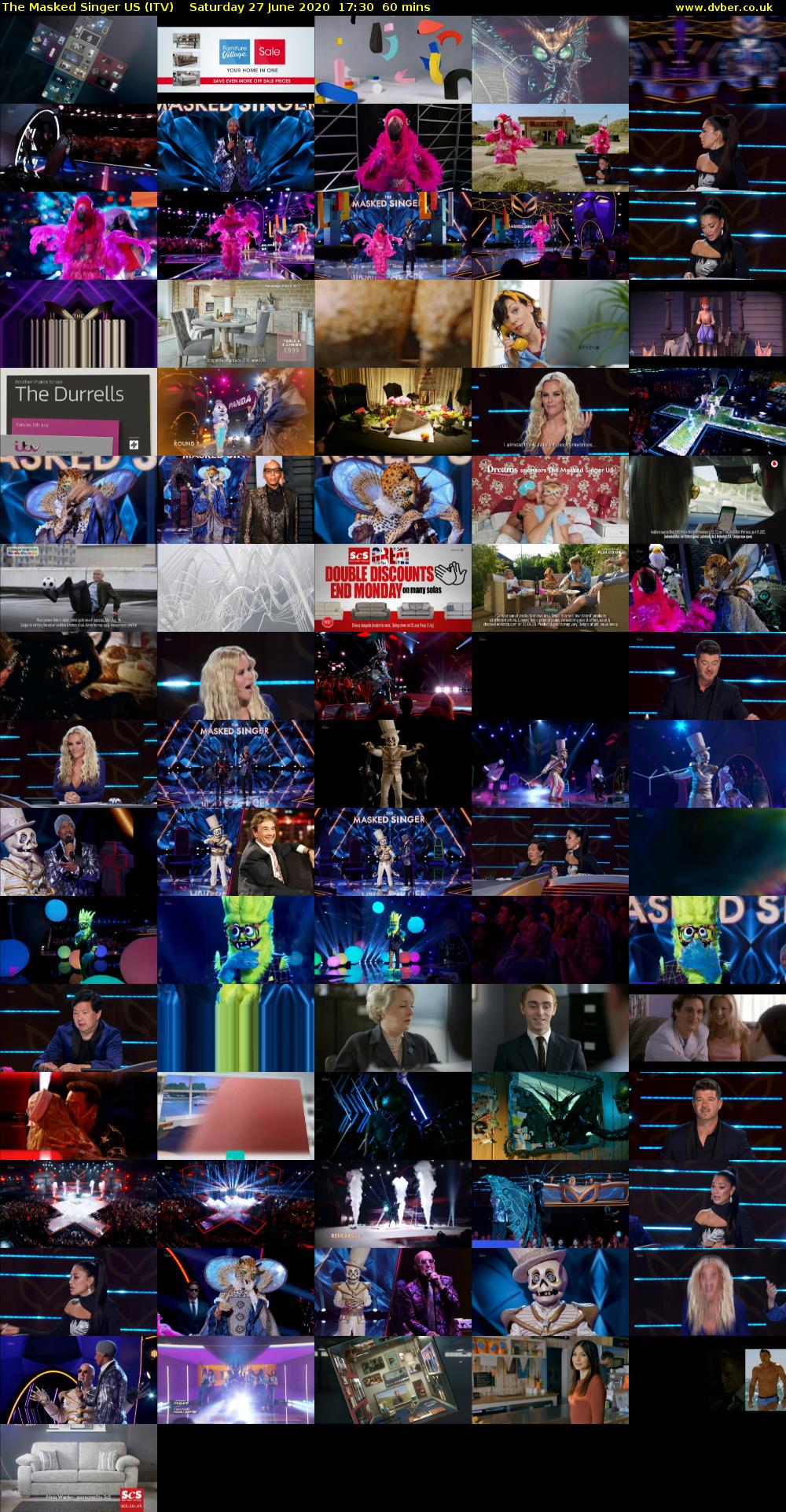 The Masked Singer US (ITV) Saturday 27 June 2020 17:30 - 18:30