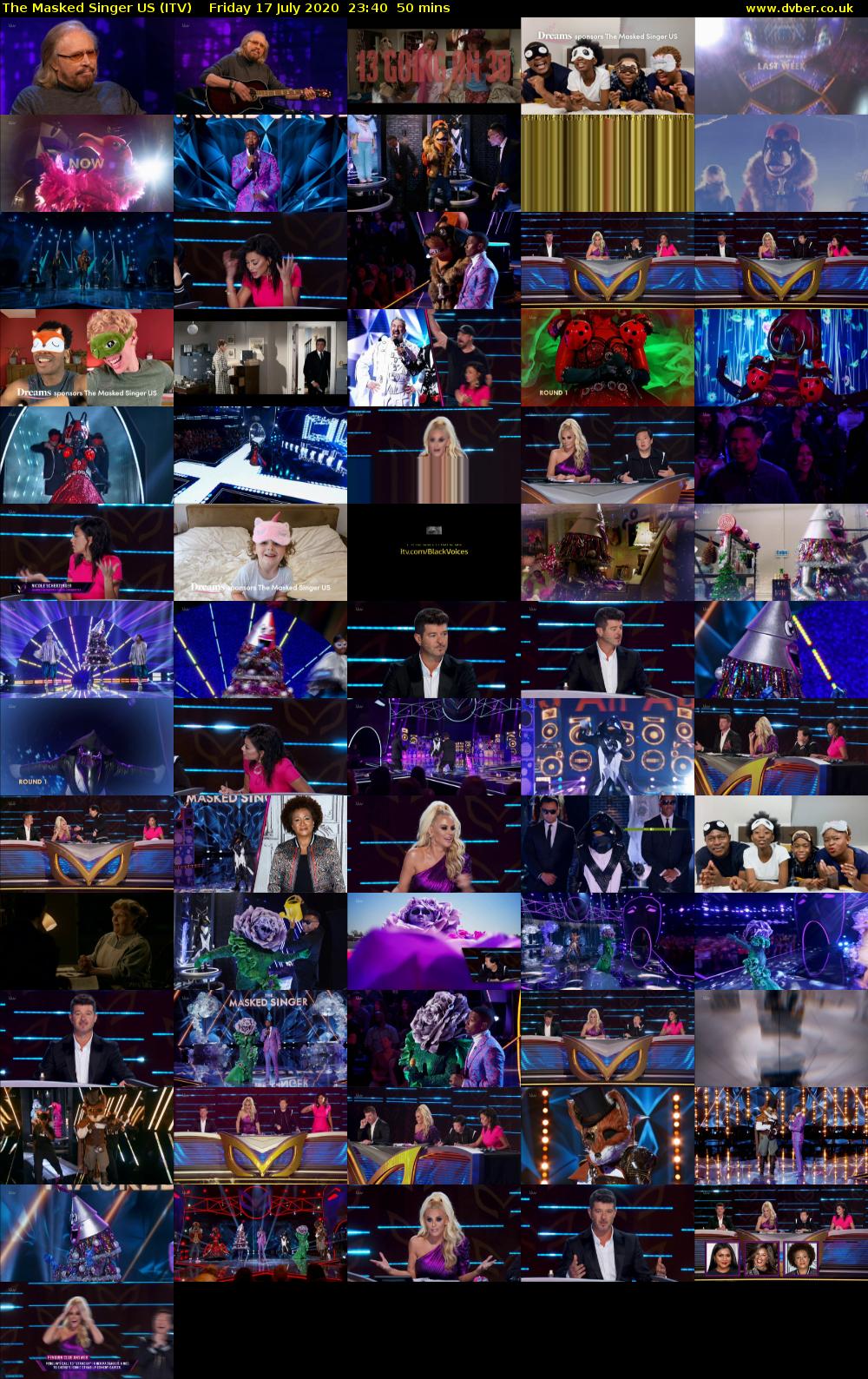 The Masked Singer US (ITV) Friday 17 July 2020 23:40 - 00:30