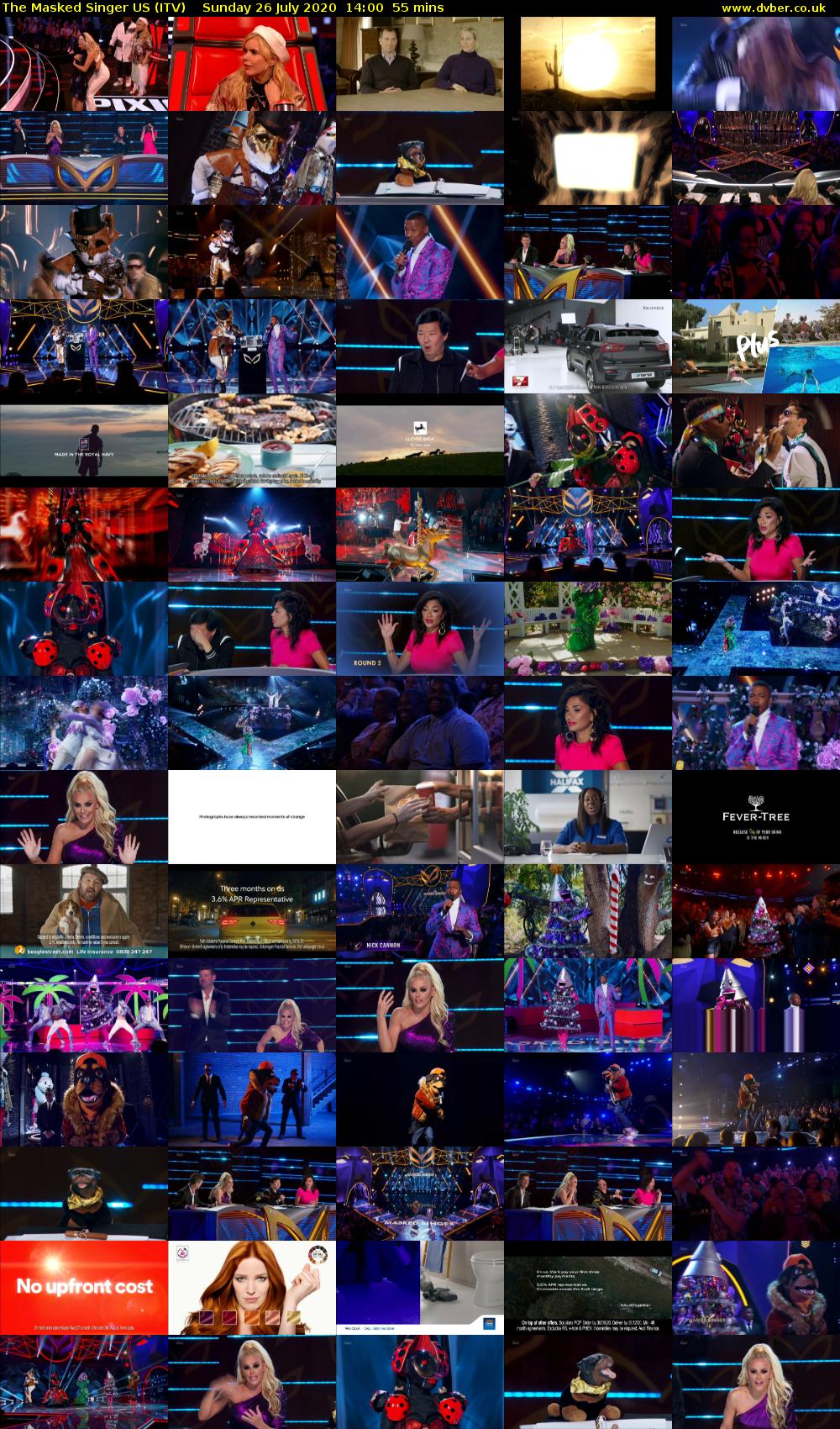 The Masked Singer US (ITV) Sunday 26 July 2020 14:00 - 14:55