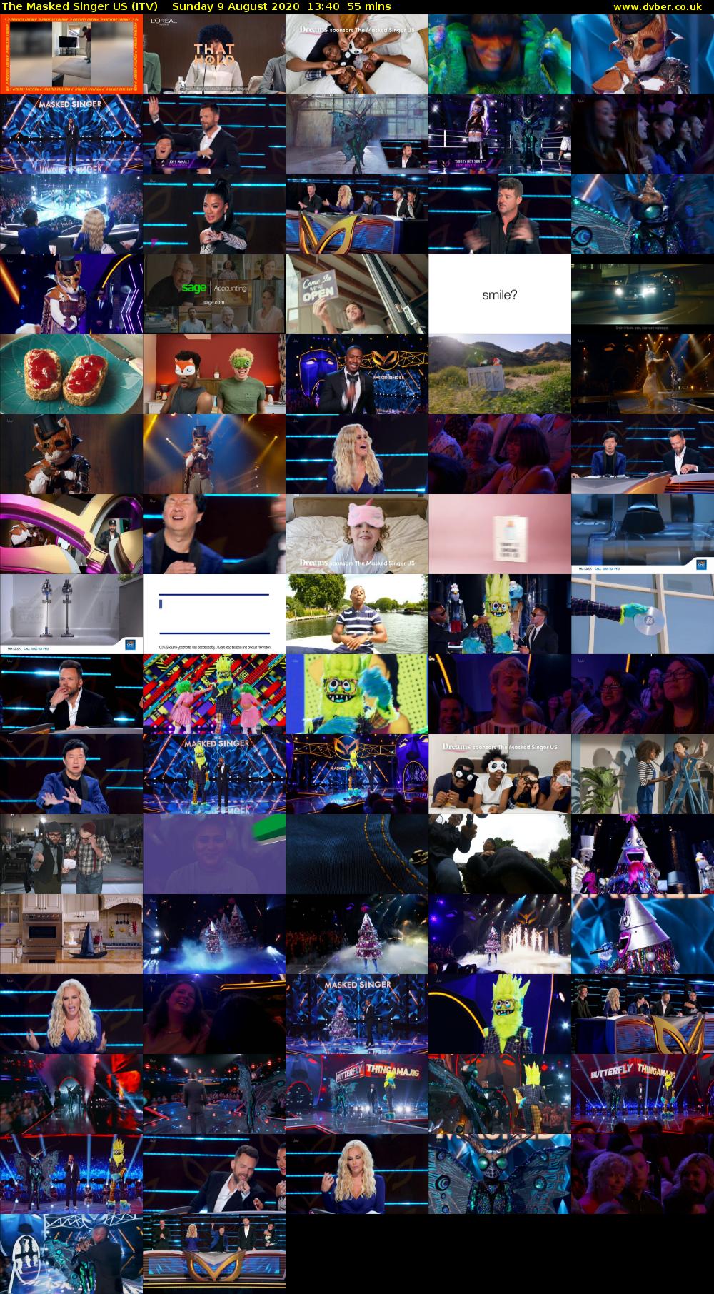 The Masked Singer US (ITV) Sunday 9 August 2020 13:40 - 14:35