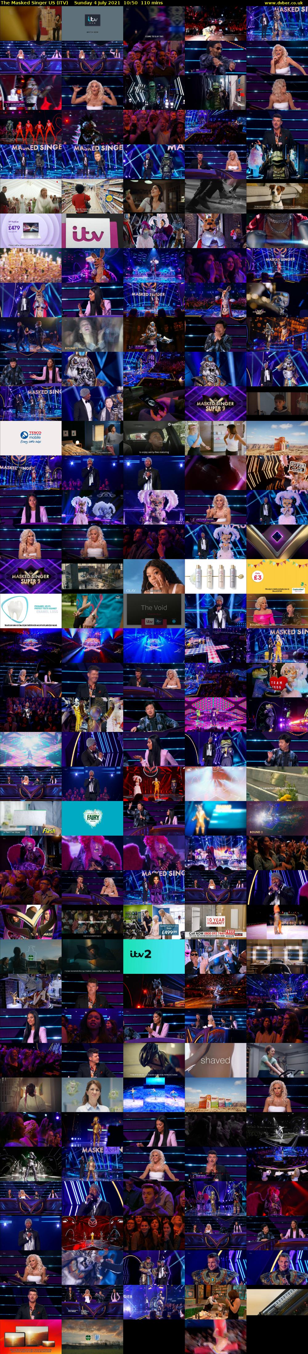 The Masked Singer US (ITV) Sunday 4 July 2021 10:50 - 12:40
