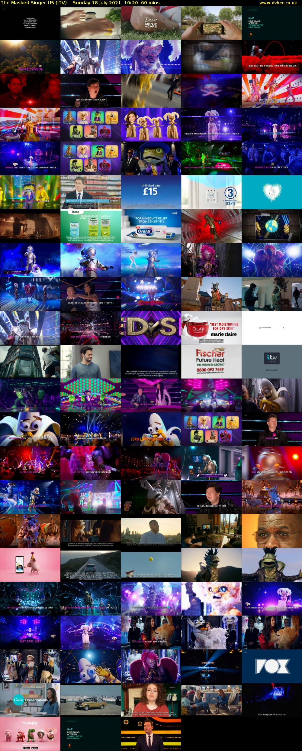 The Masked Singer US (ITV) Sunday 18 July 2021 10:20 - 11:20