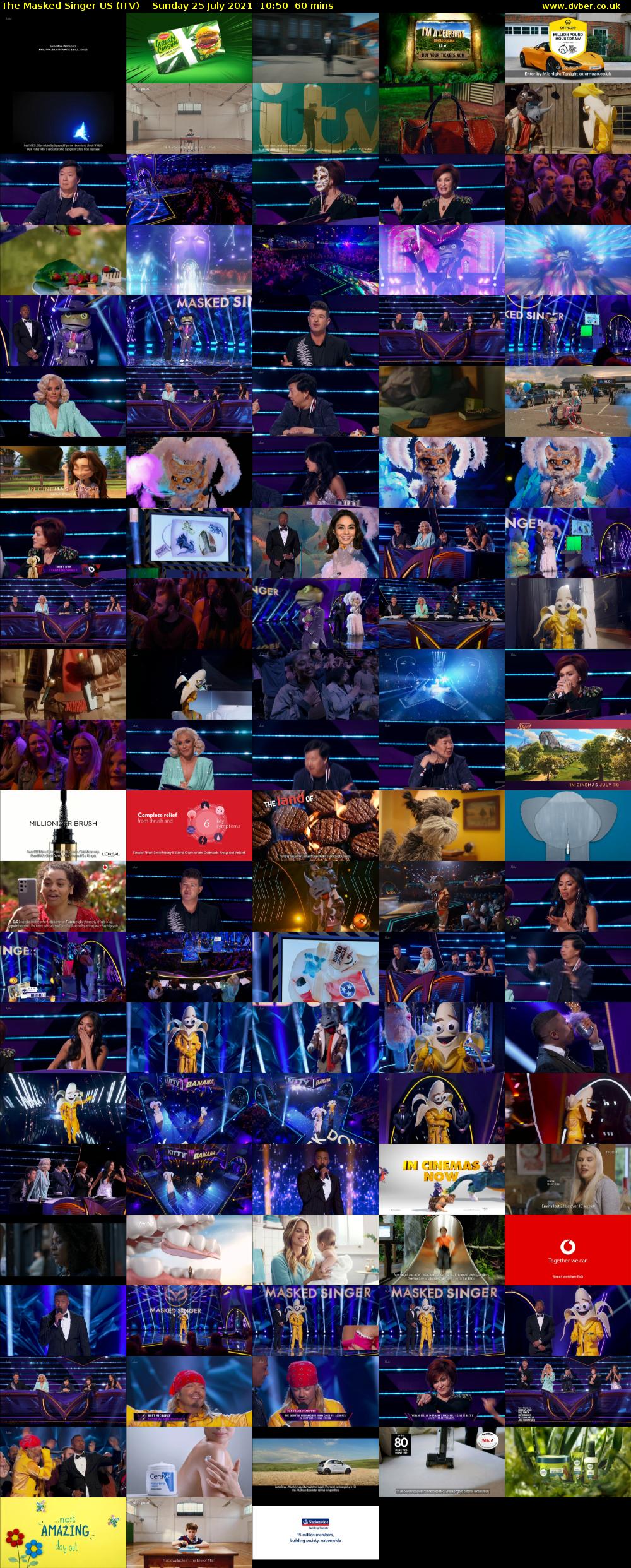 The Masked Singer US (ITV) Sunday 25 July 2021 10:50 - 11:50