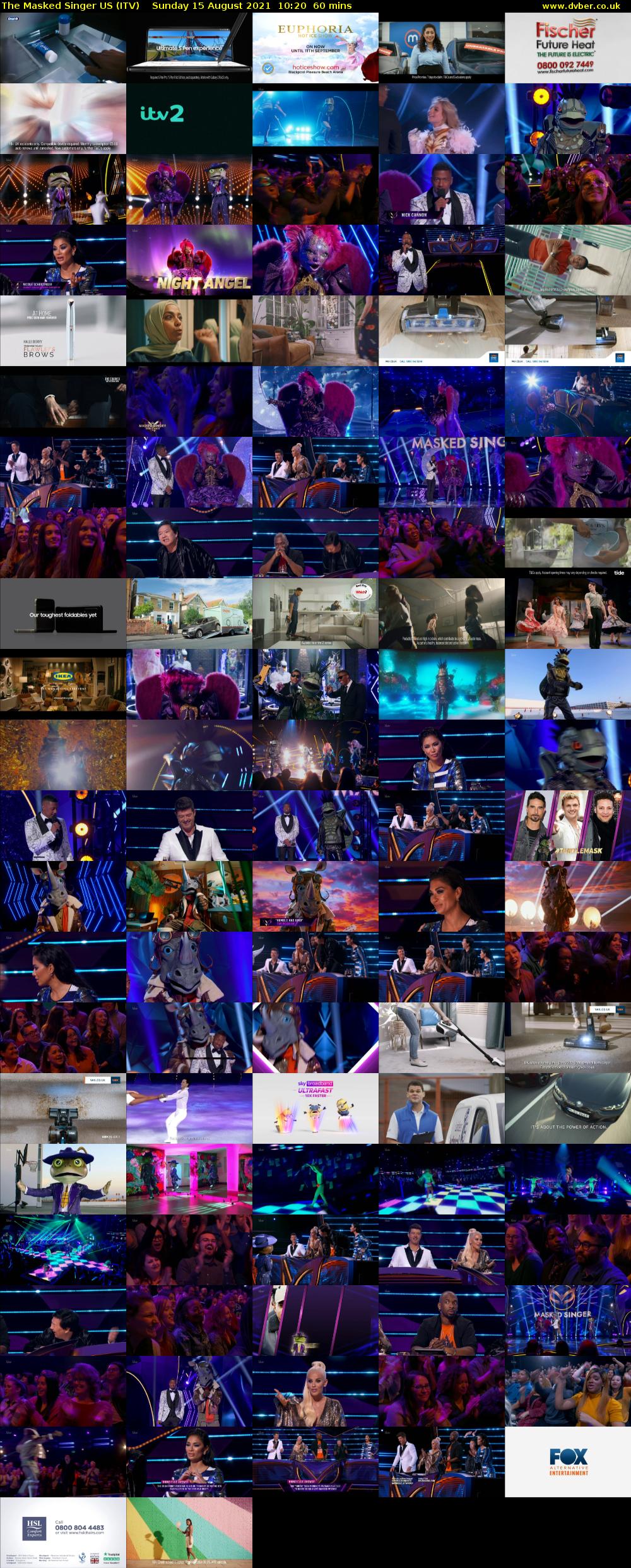 The Masked Singer US (ITV) Sunday 15 August 2021 10:20 - 11:20